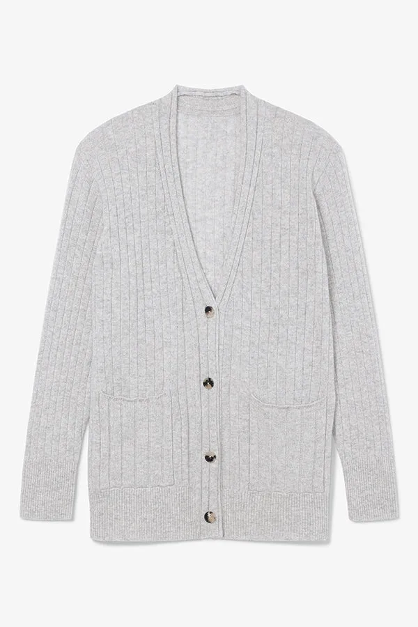 Caro Cardigan - Cashmere :: Light Heather Gray OdorResistantTechnology