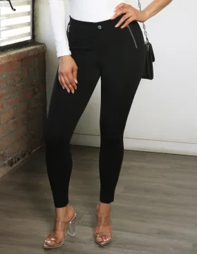 Flexible Gusset Design Cassie Ponte Pull On Skinny Pant