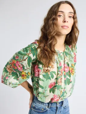 FadeResistant Dye Cecily Top in Garden Stripe