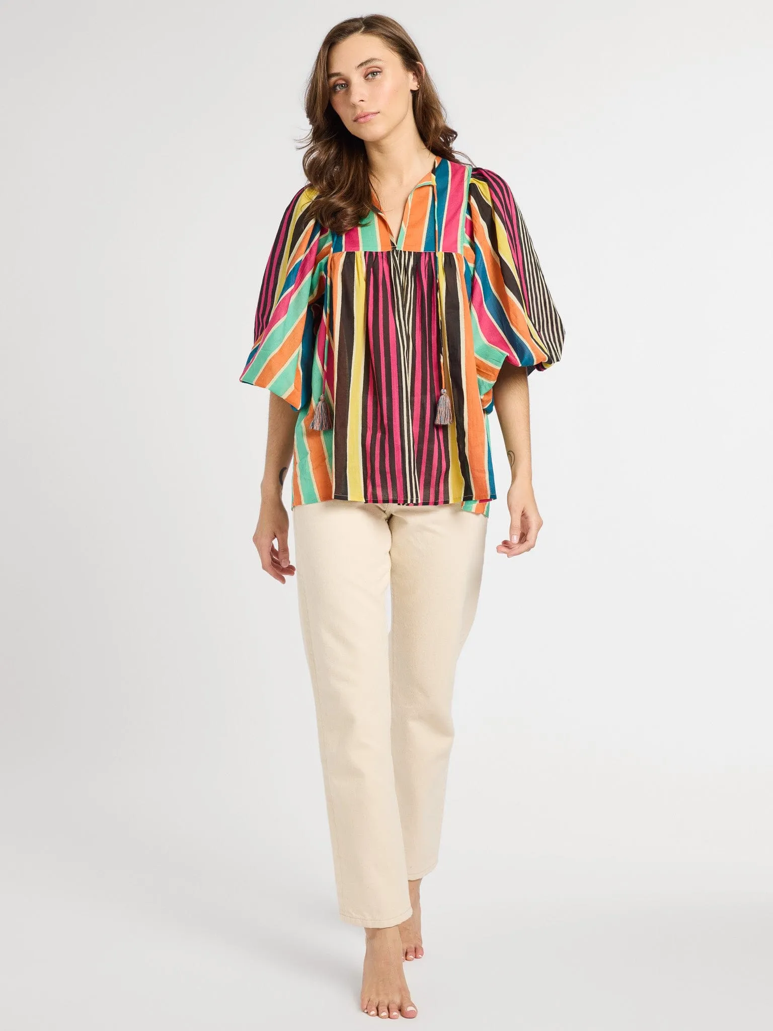 BreathableMoistureBarrier Charlie Top in Ibiza Stripe