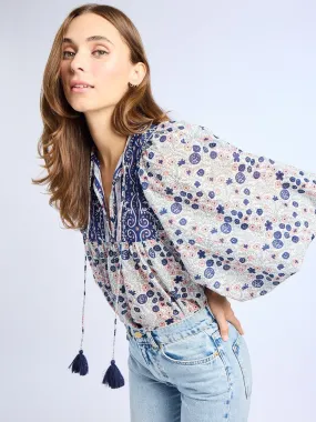 Charlie Top in Navy Floral SlimFitAdaptation