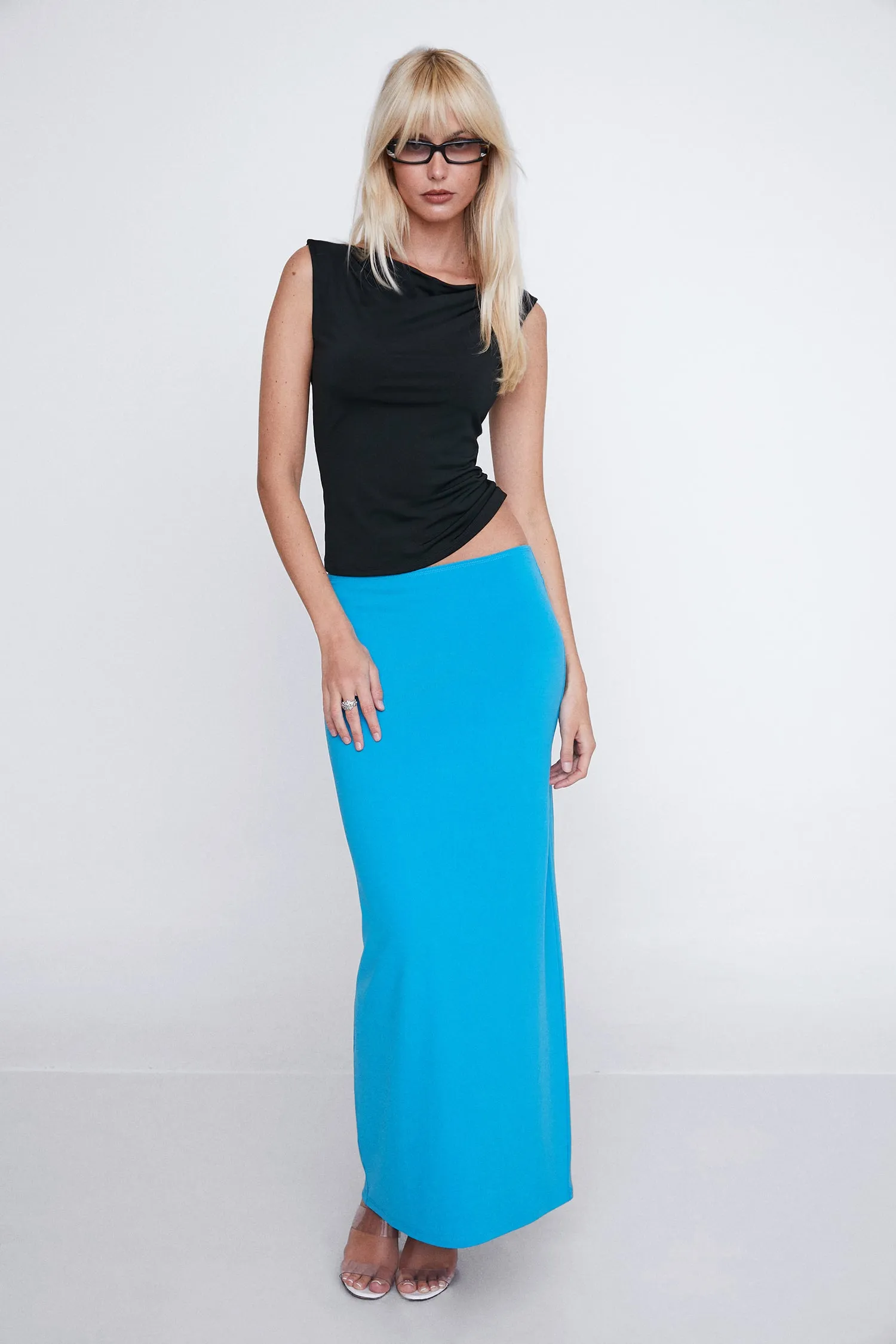 CHIARA SKIRT - CERULEAN FlexibleCuff CarbonNeutral Production