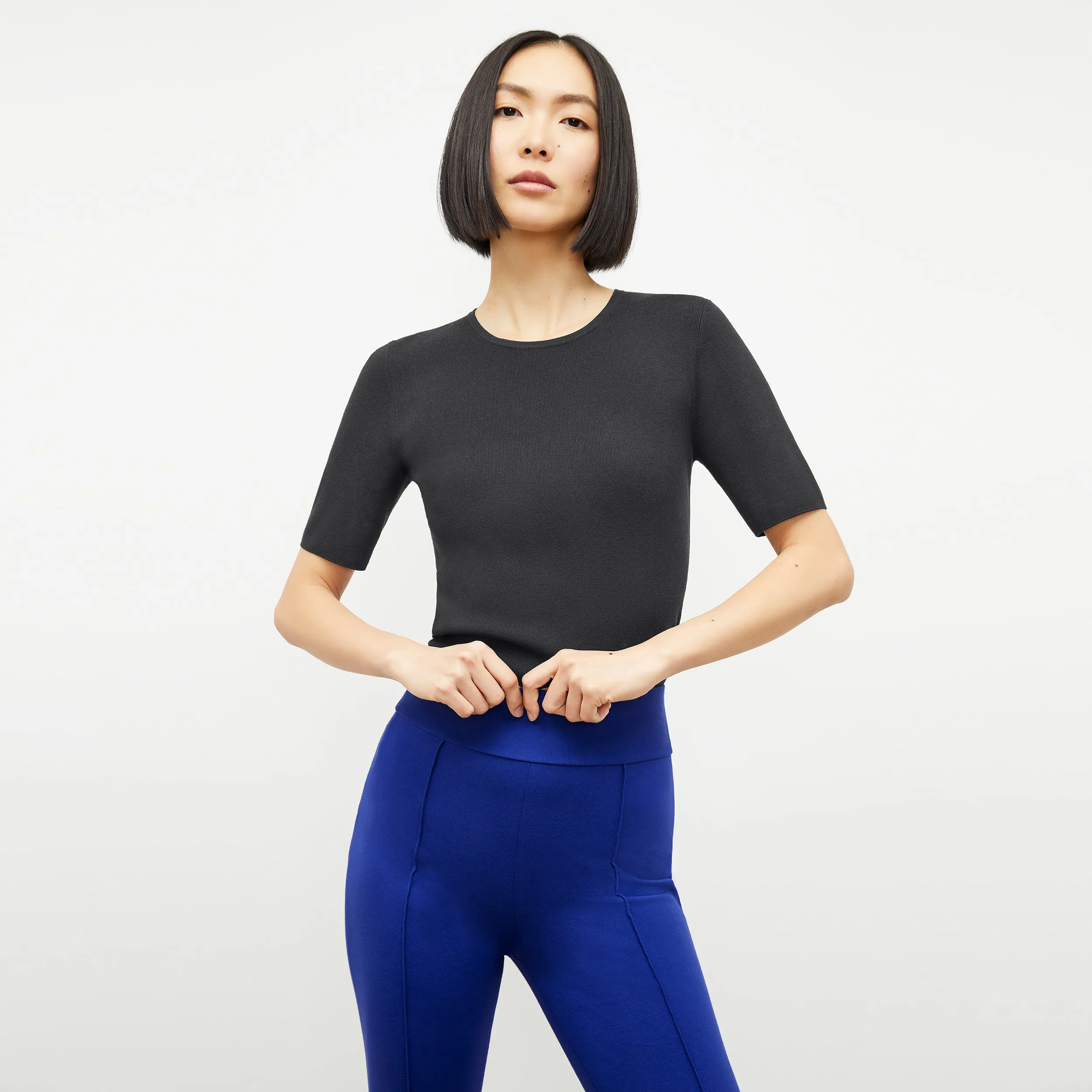 Choe Top - Eco 365Knit :: Black Activewear Top StainRepellentCoating