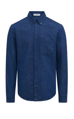 Cholul Shirt in Recycled Cotton Linen Denim No Gap Closure System