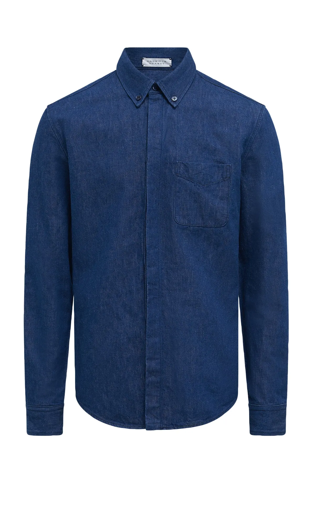 Cholul Shirt in Recycled Cotton Linen Denim No Gap Closure System
