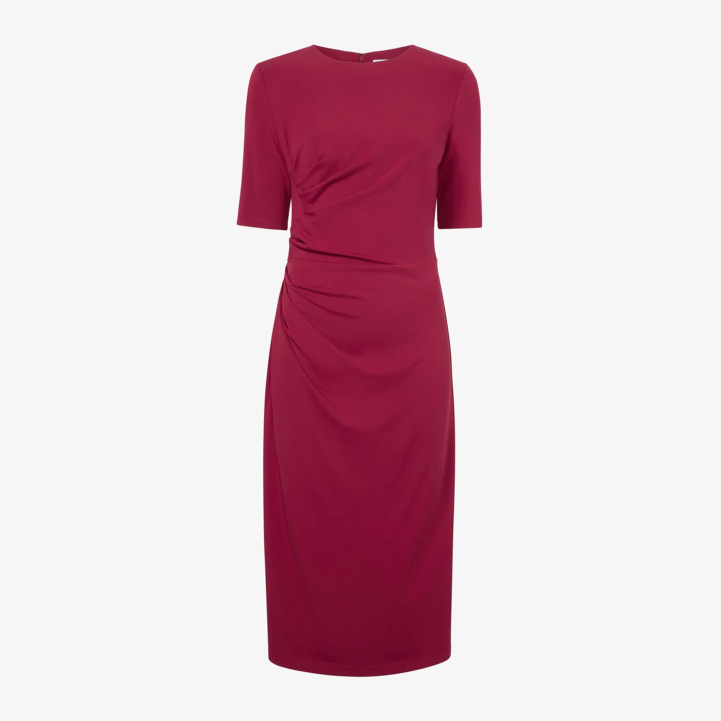 Ciela Dress - Italian Jersey :: Grenache PreShrunk Fabric Flatlock Stitching Technique