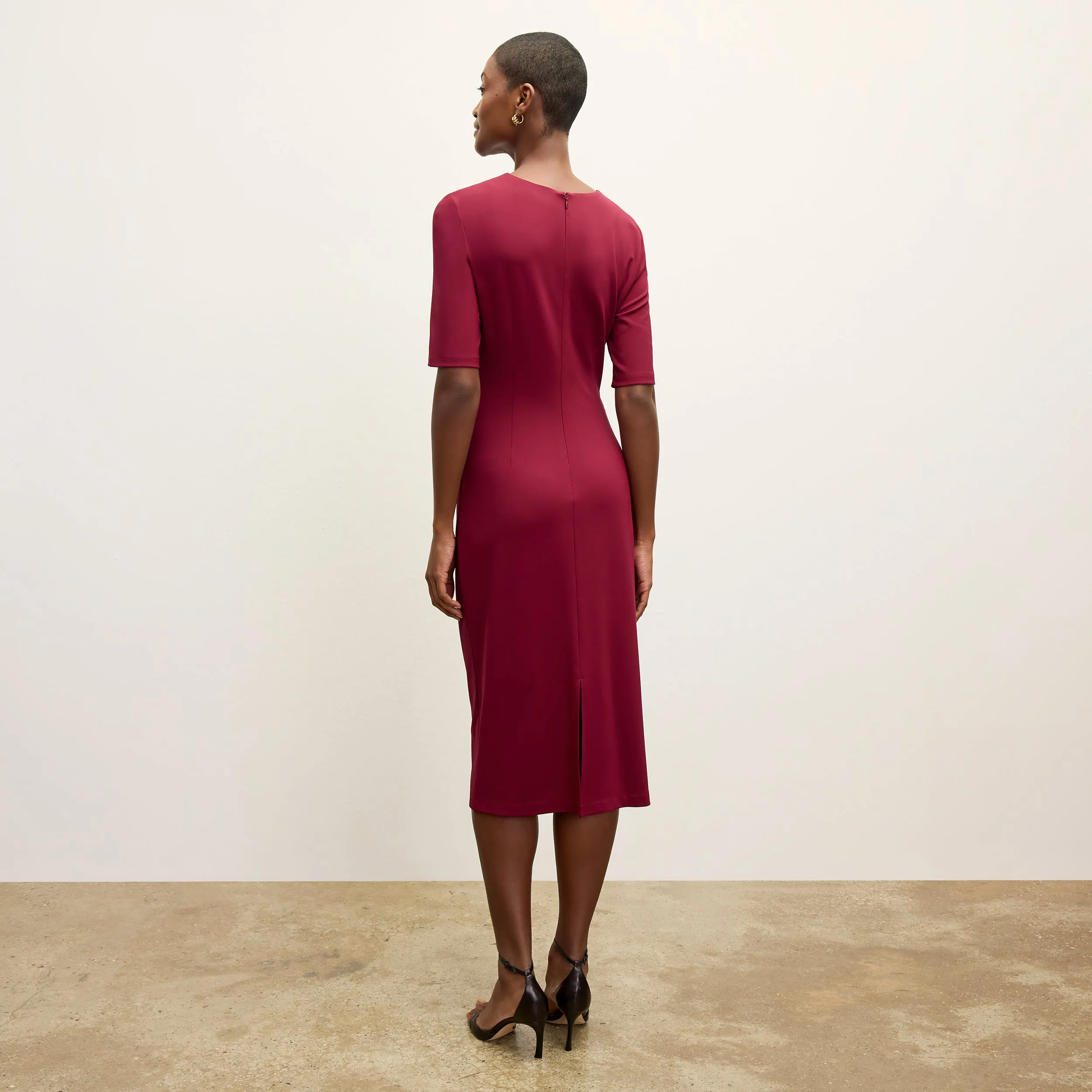 Sweat Proof Lining Ciela Dress - Italian Jersey :: Grenache PreWashed
