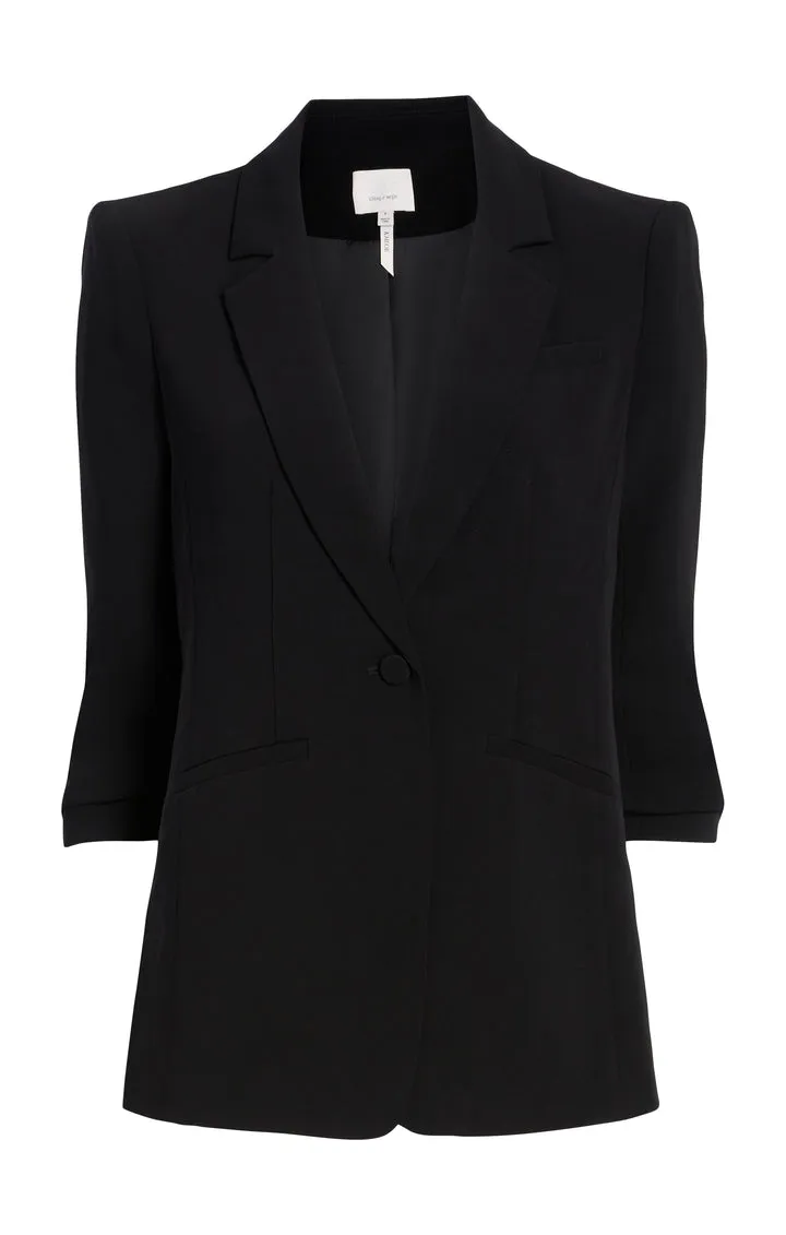 CINQ ?? SEPT CREPE KHLOE BLAZER Contrast Stitching