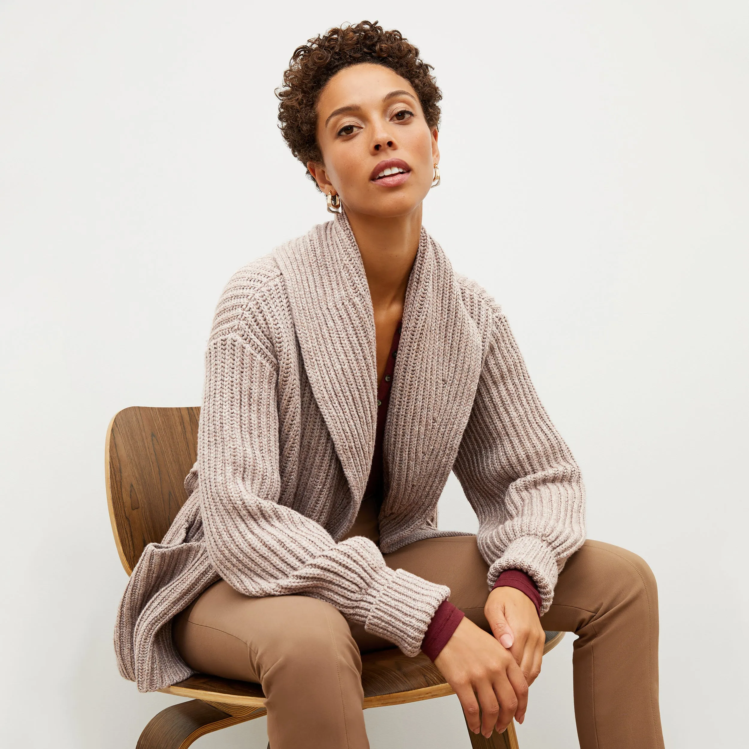 Remington Henley - Ribbed Pima Cotton :: Cranberry QuickRelease Closures