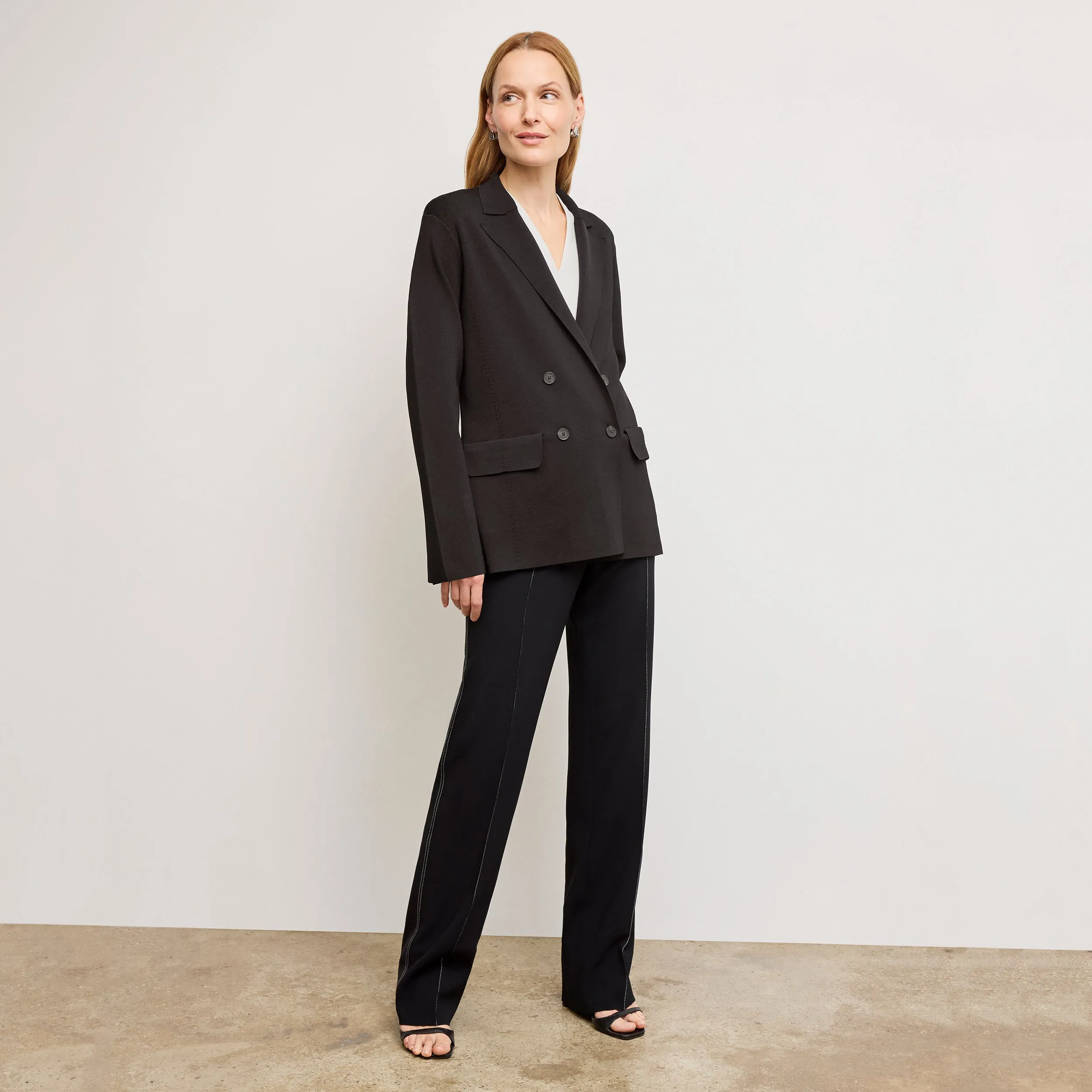 SnagResistant Fabric Bold Design Cody Boyfriend Jardigan :: Black