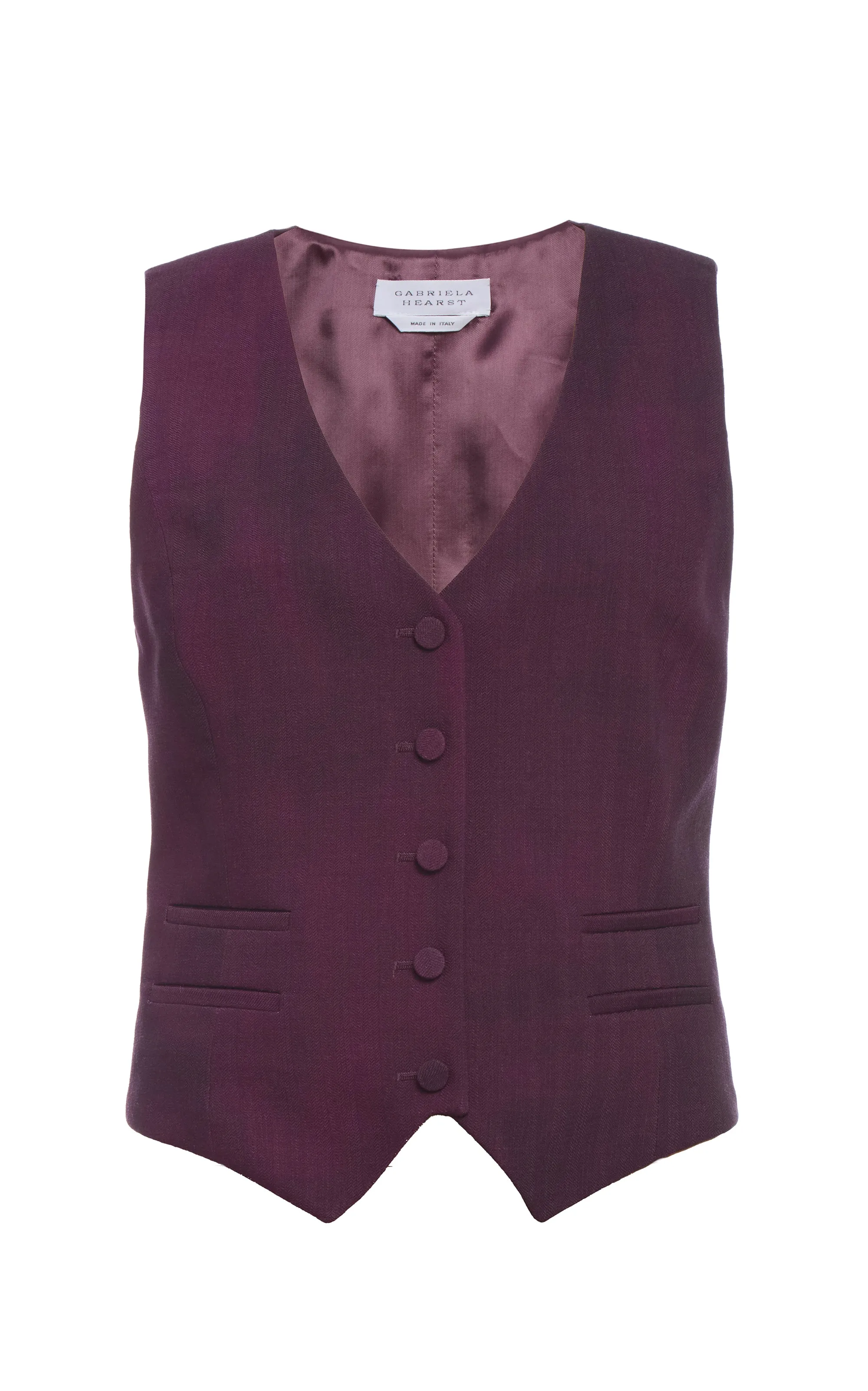 Coleridge Vest in Bordeaux Virgin Wool Easy to Wear AthleisureReady