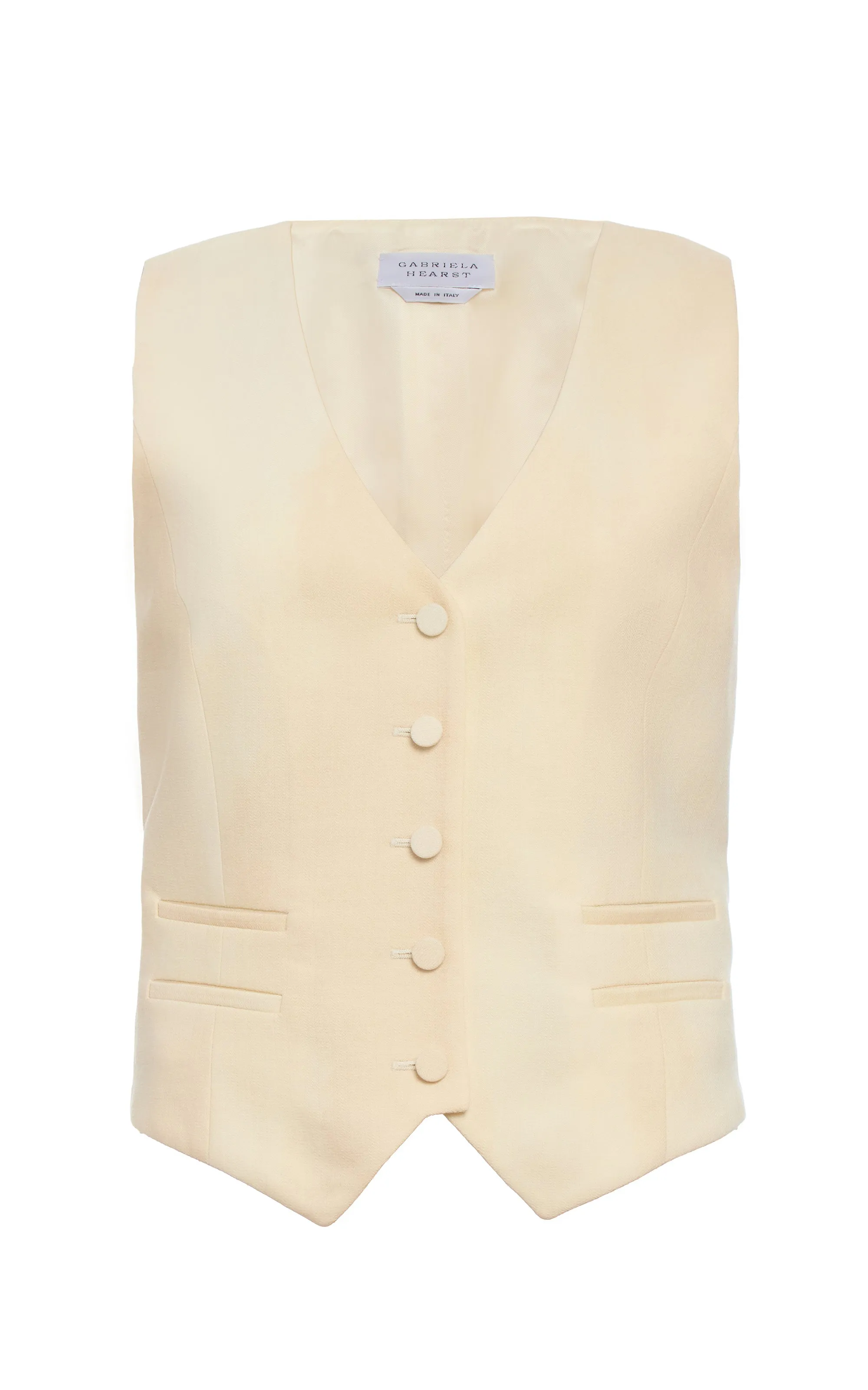 Breathable Tank Wrinkle Resistant Coleridge Vest in Ivory Virgin Wool