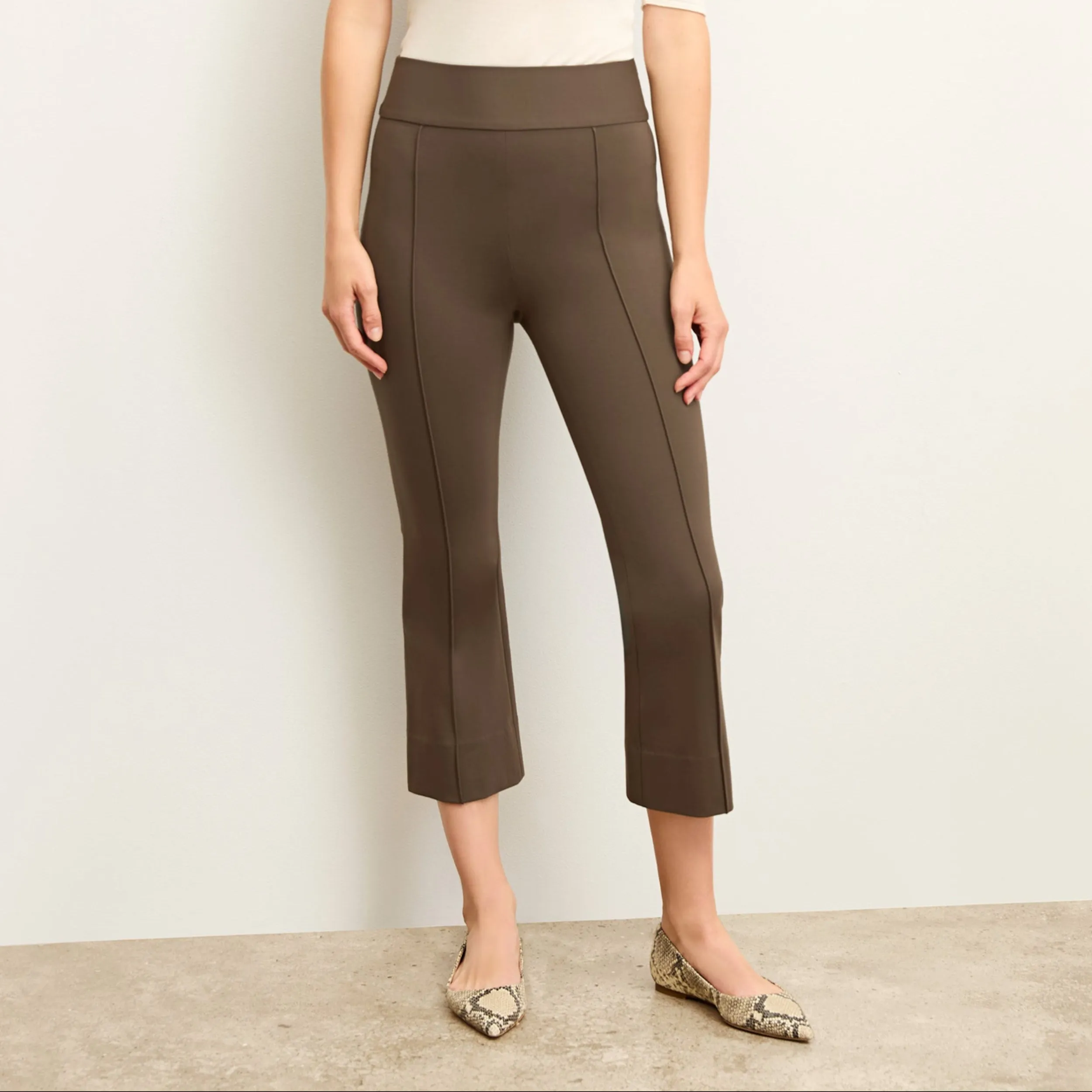 Allyn Kick Flare Pant - Butter Ponte :: Ash Reinforced Shoulder Seams Ultra Soft Texture