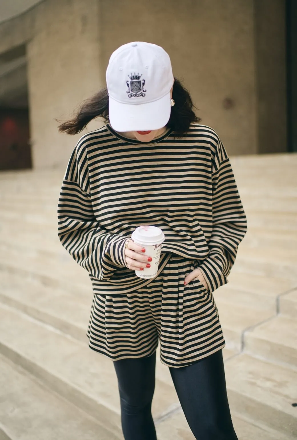 SAMPLE. -Buru x Val Everyday Shorts - Taupe & Black Knit All Time Use Multi Pocket Configuration