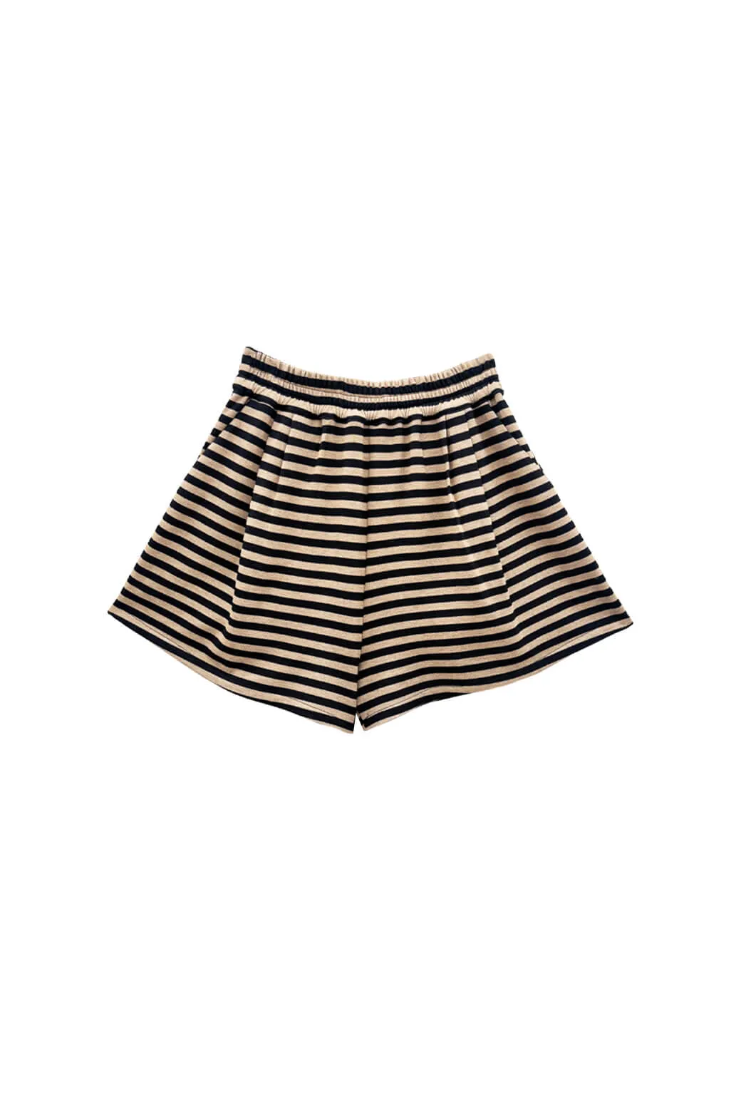 Chic Style ErgonomicStitching SAMPLE. -Buru x Val Everyday Shorts - Taupe & Black Knit