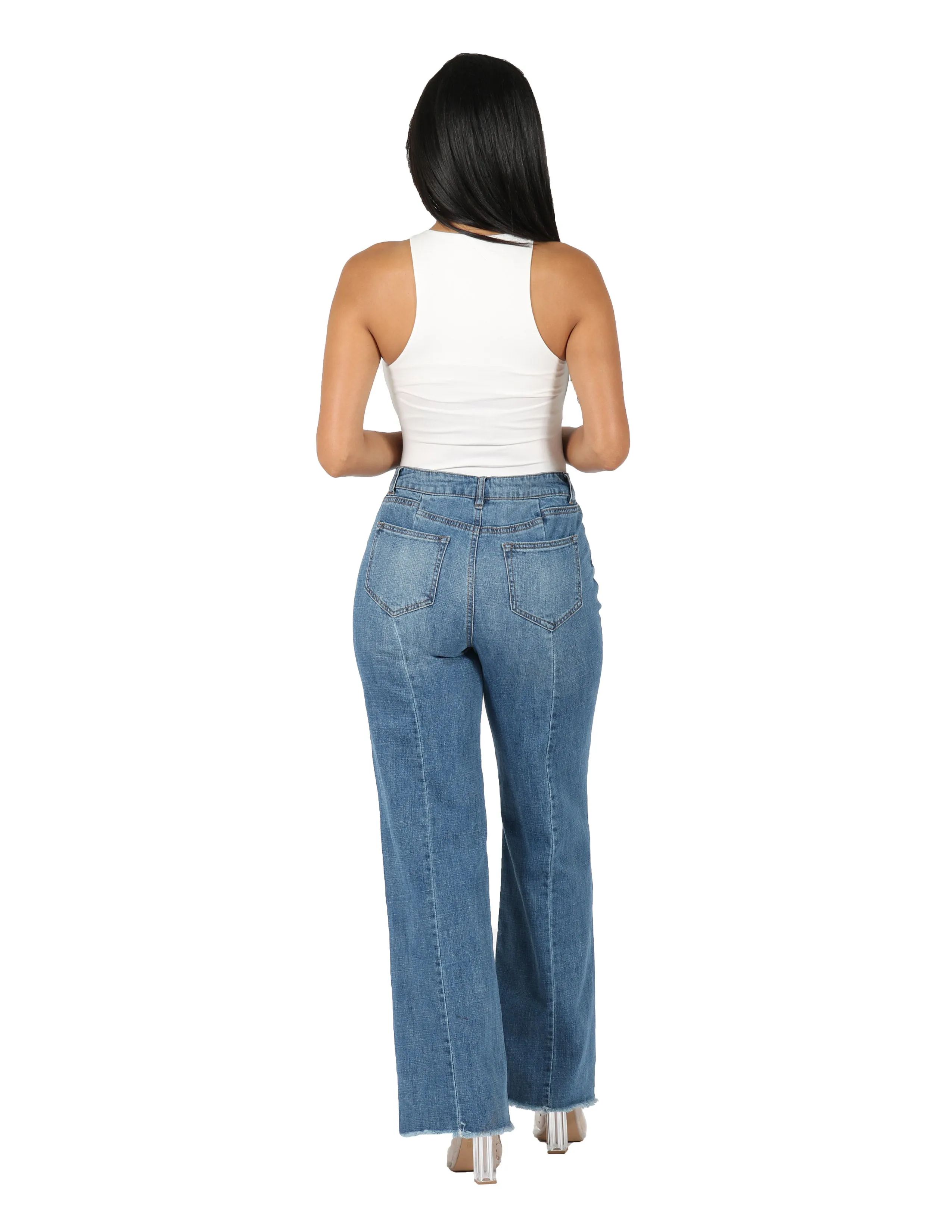Reconstructed Wide Leg Pant Perfect Basic Tapered leg