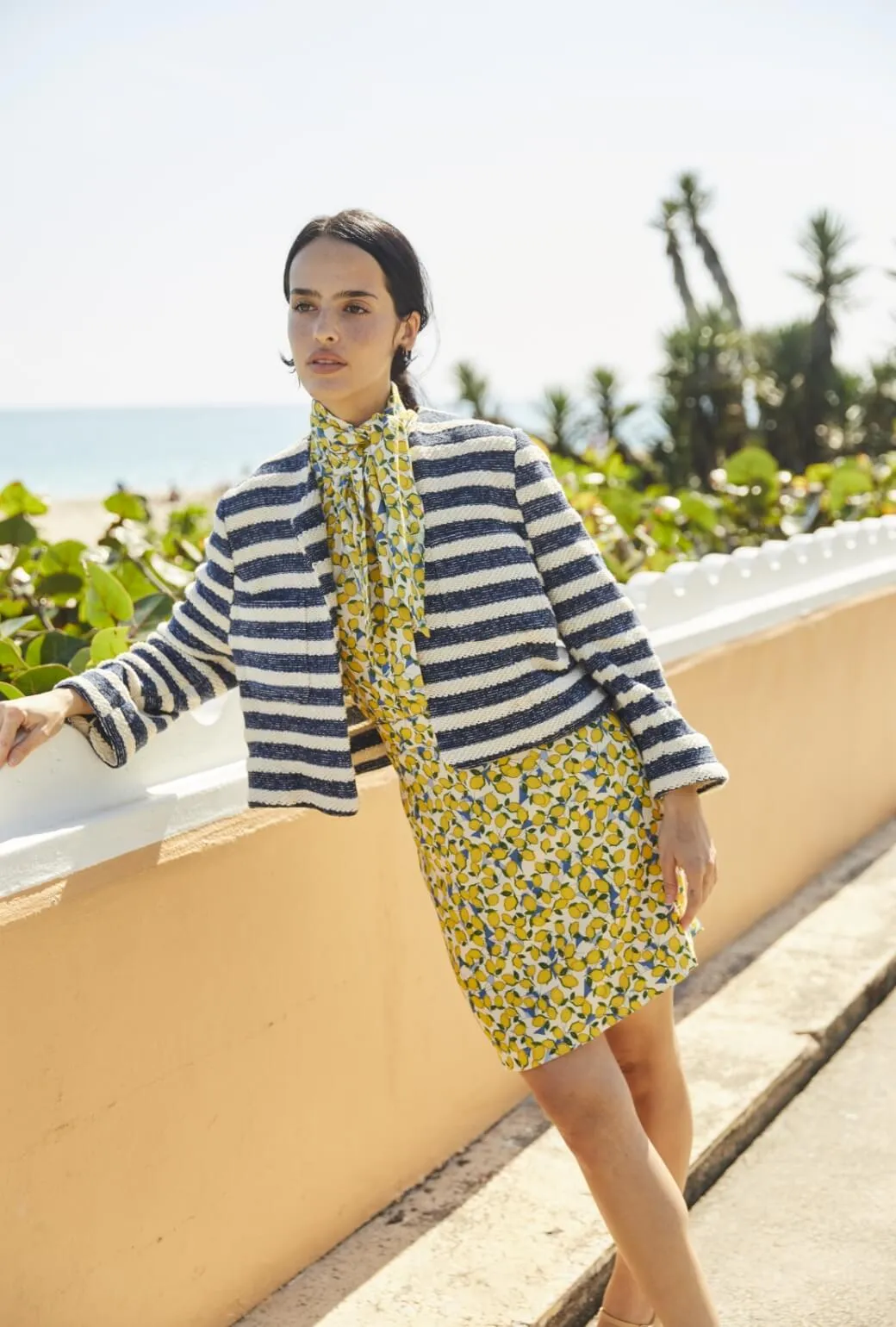 Cardigan Blazer - Navy Rope Soft Lined Interior