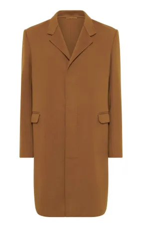 Peter Coat in Yellow Ochre Double-Face Recycled Cashmere Easy Comfort