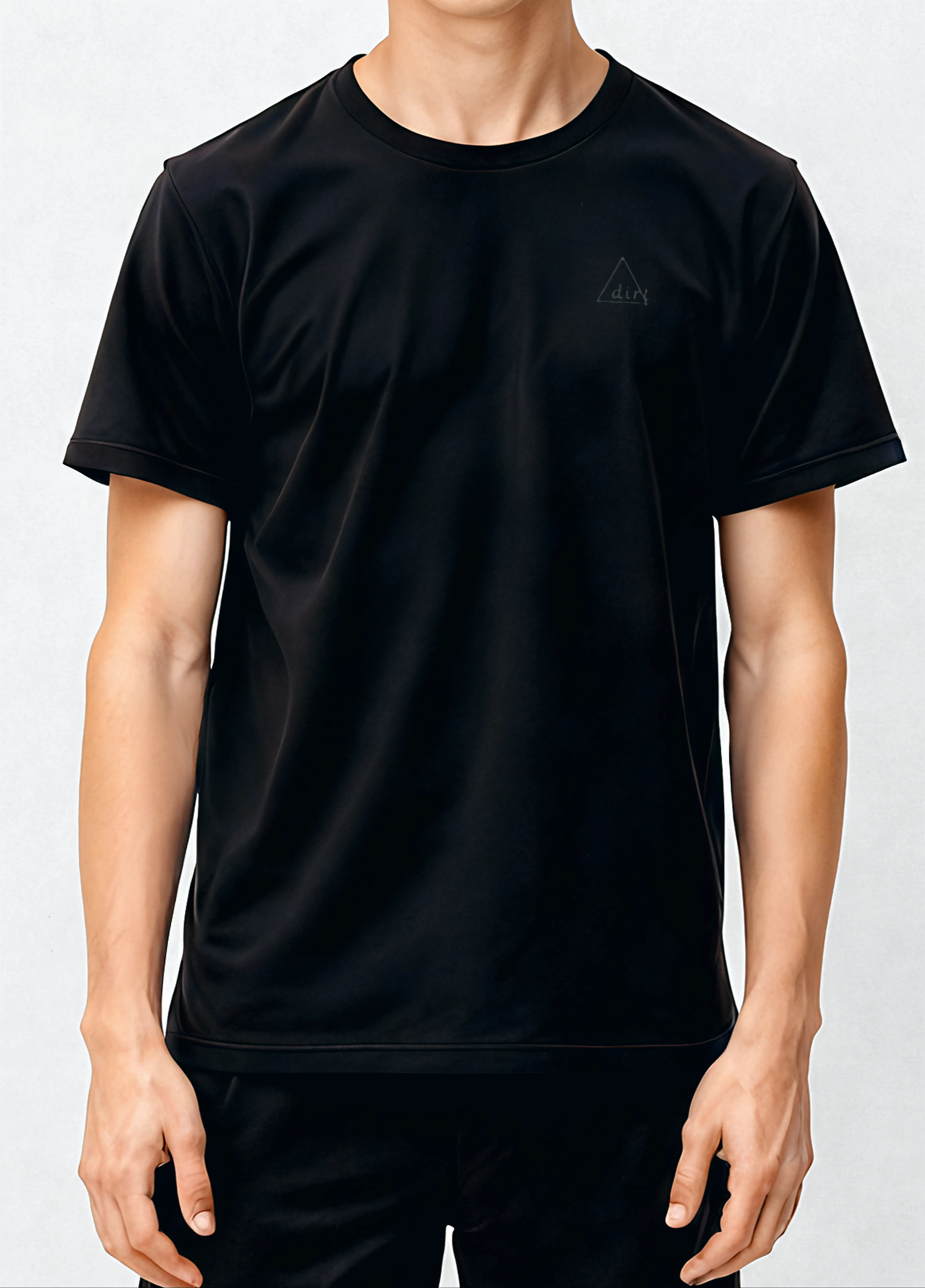 Textured Weave Pattern Cozy Knit DRT Performance Tee