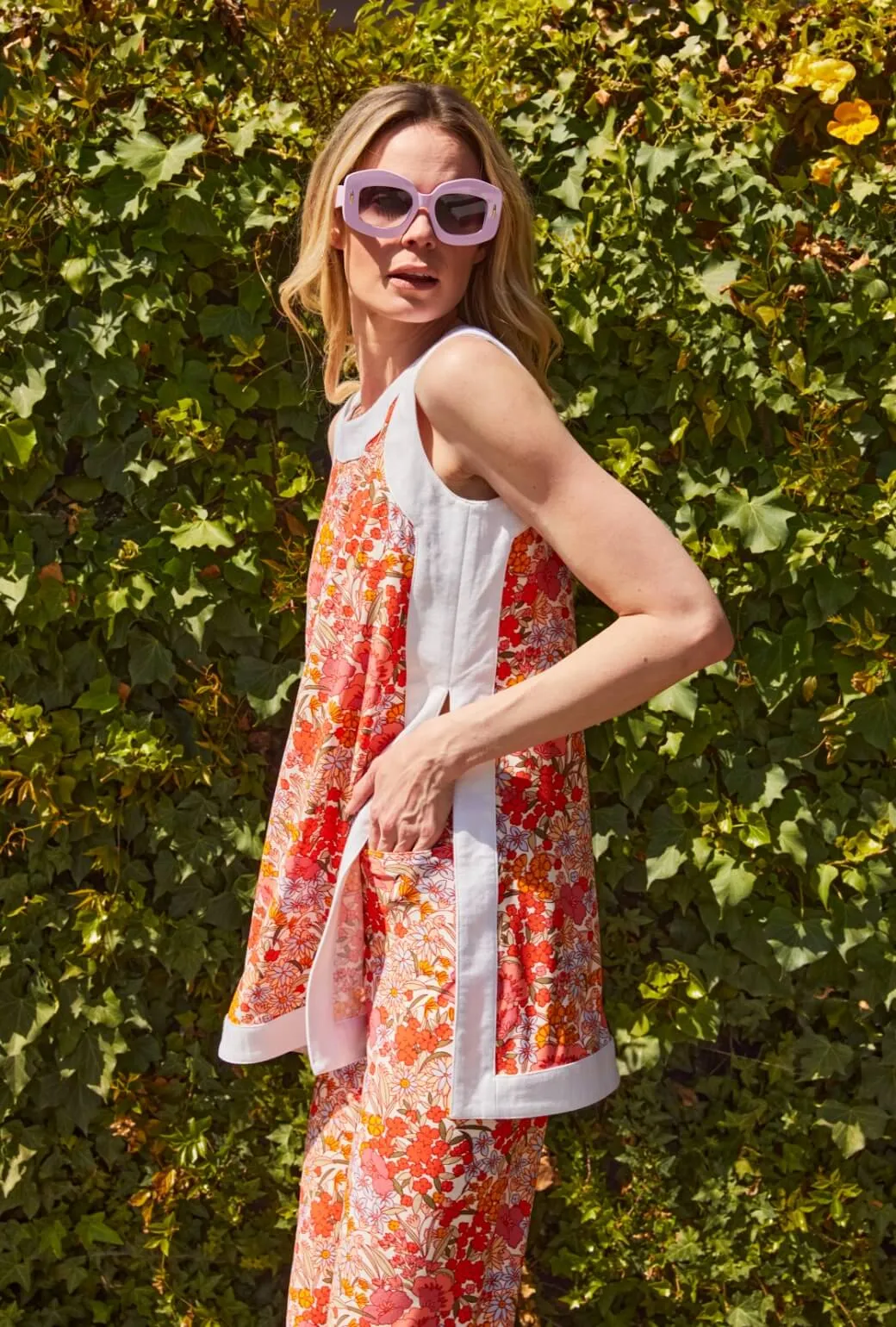 The Charlie Pant - 60's Floral Antimicrobial Finish