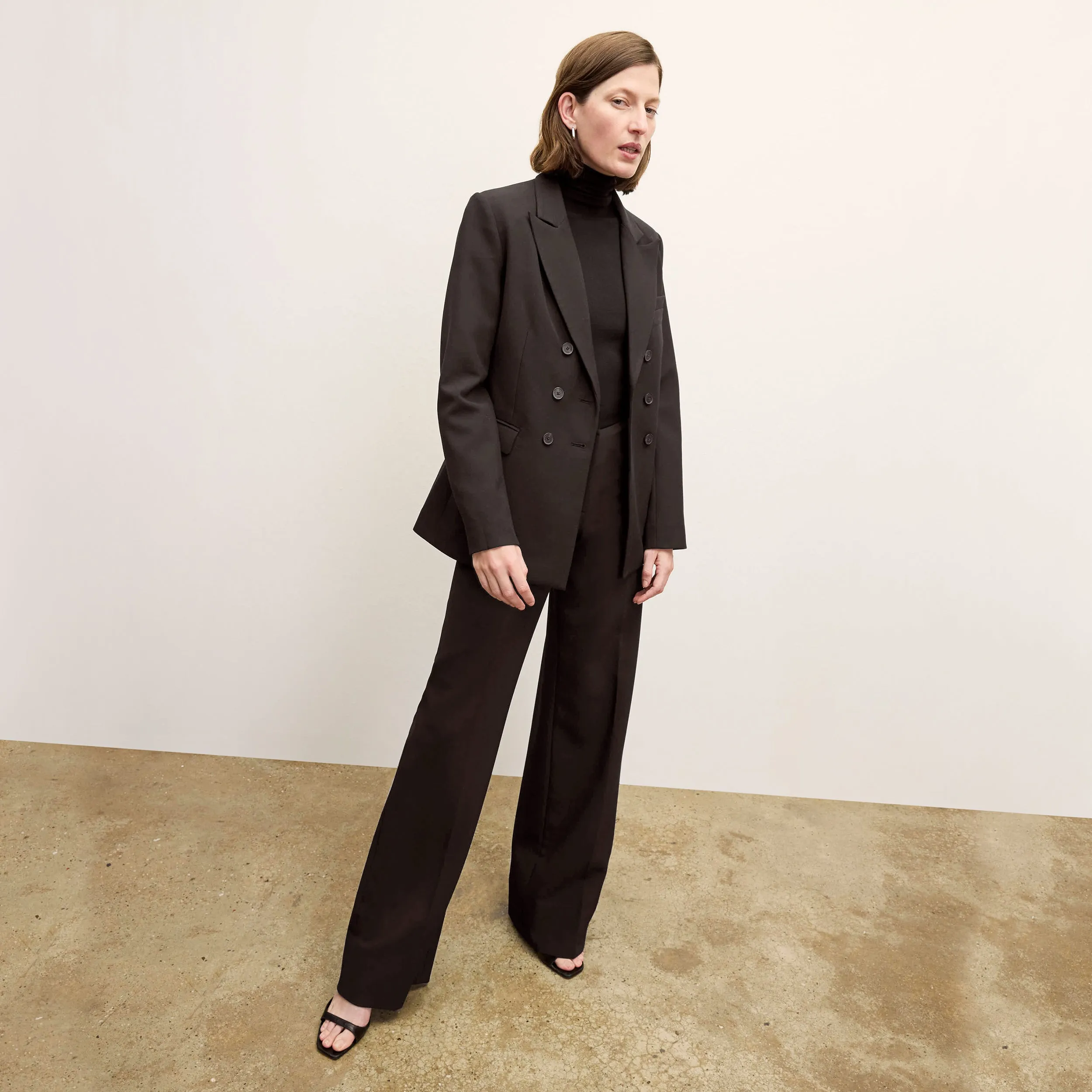 Contrast Stitch Detailing Kati Jacket - Flex Suiting :: Black AirflowVents