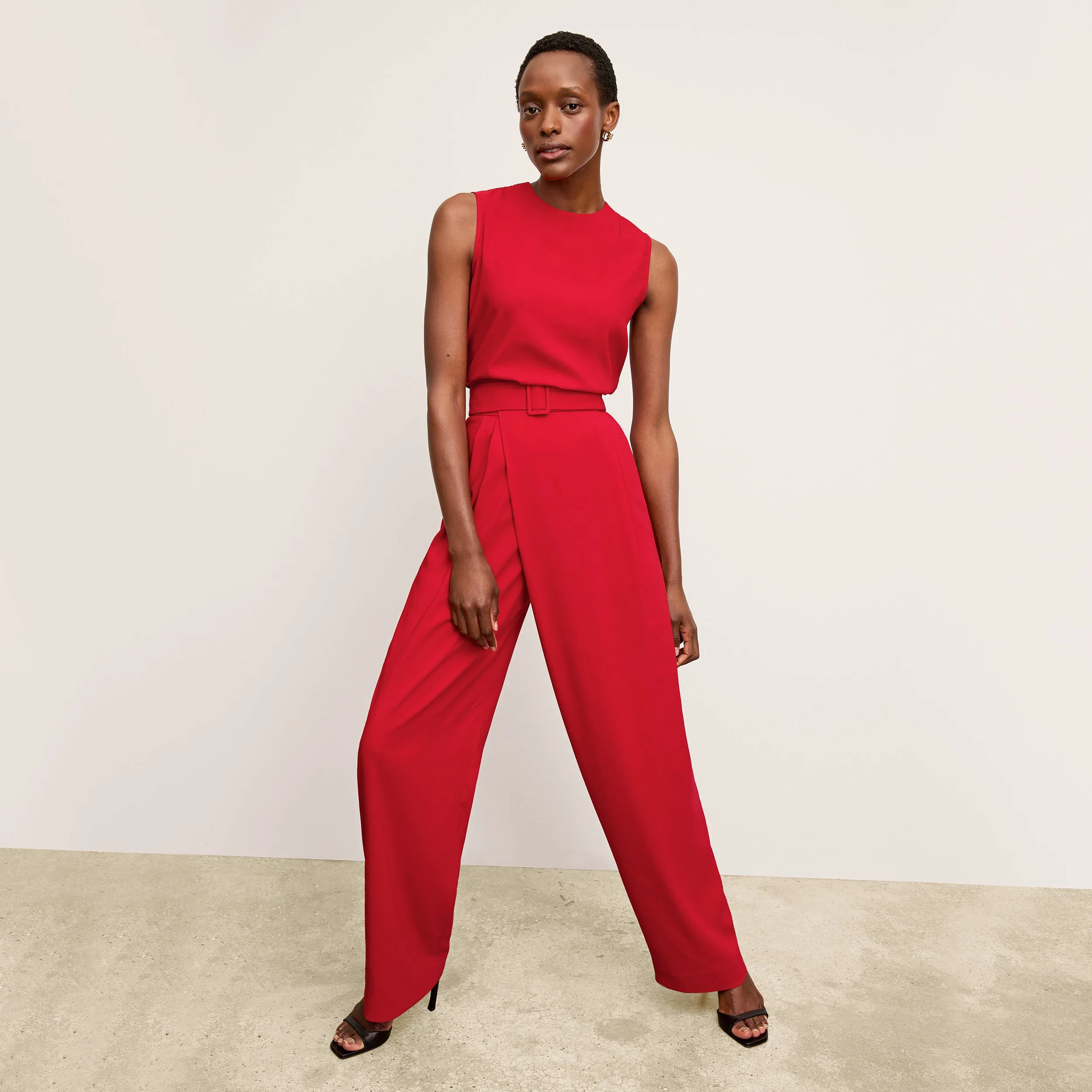 Conway Pant - Eco Sateen :: Maraschino Contrast Stitch Accent