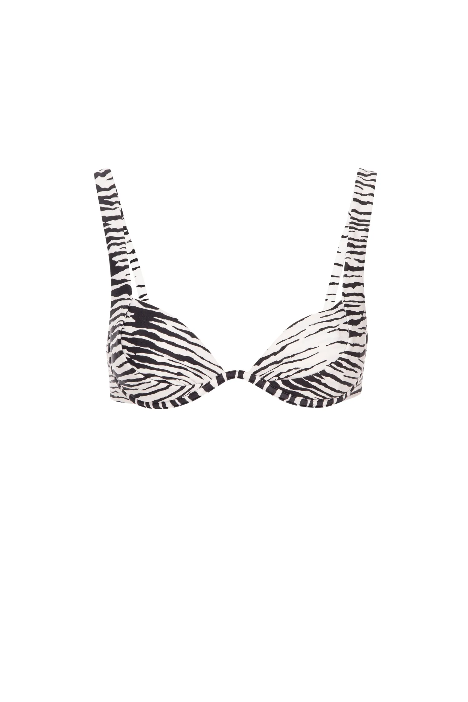 CORA BIKINI TOP - ZEBRA WideNeckline