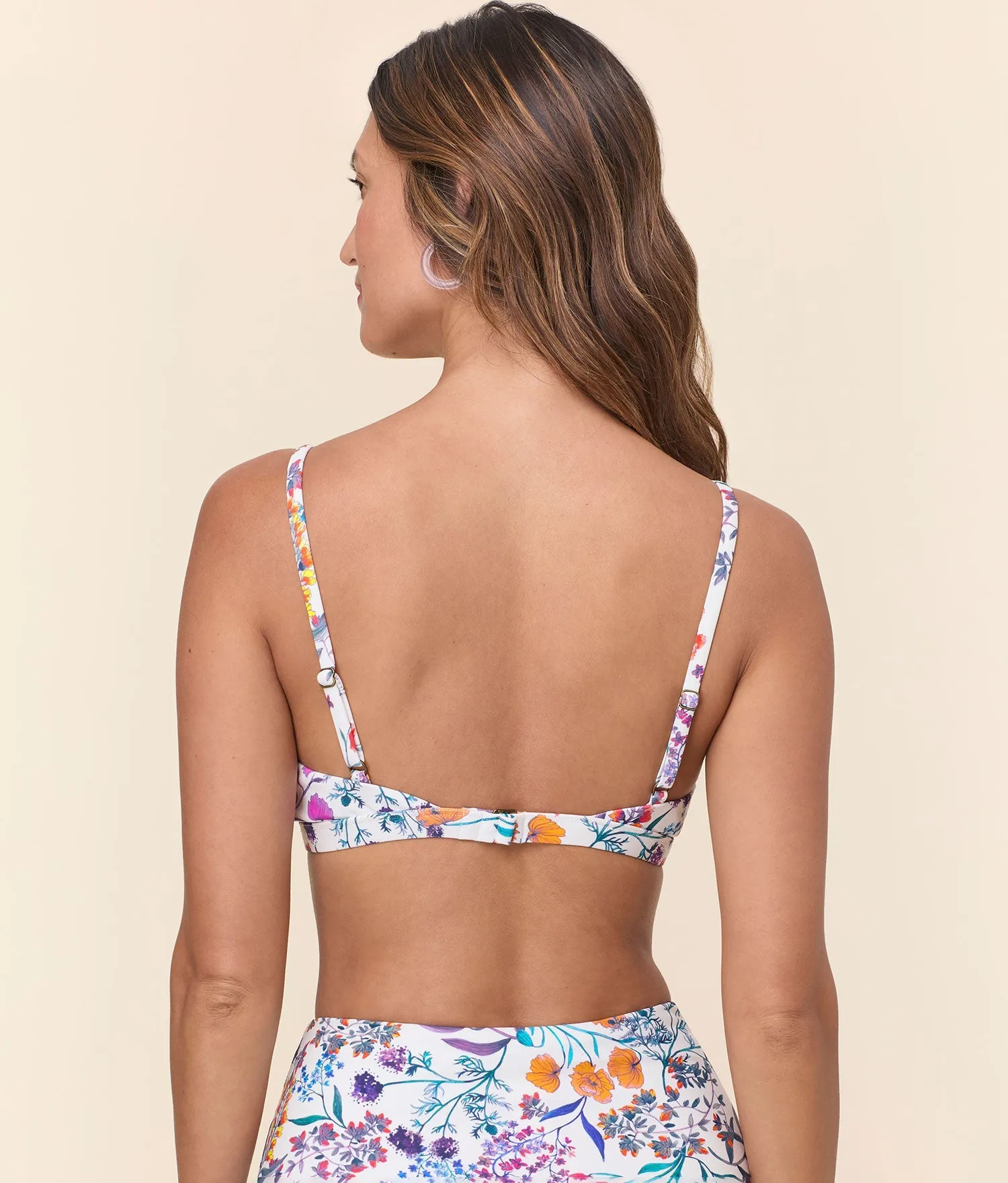 Crete Bikini Top - Eco Nylon - Botanical Floral Non Abrasive Labels Odor Resistant Finish