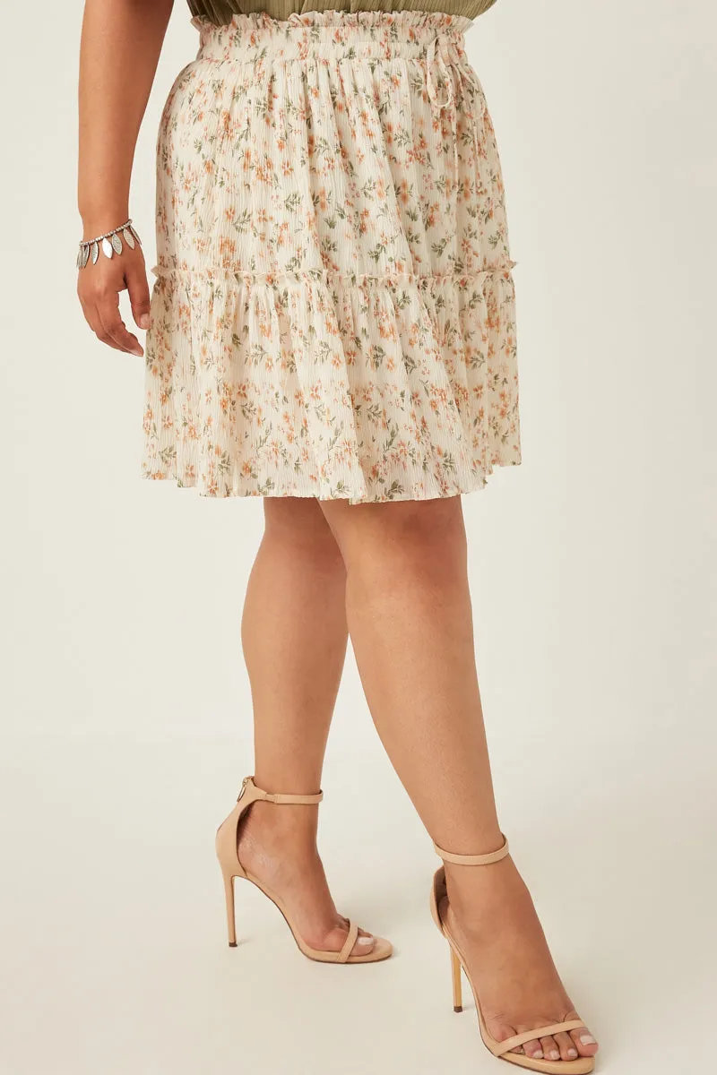 Crinkle Textured Elastic Waist Tiered Skirt Moisture Wicking Technology All Time Use