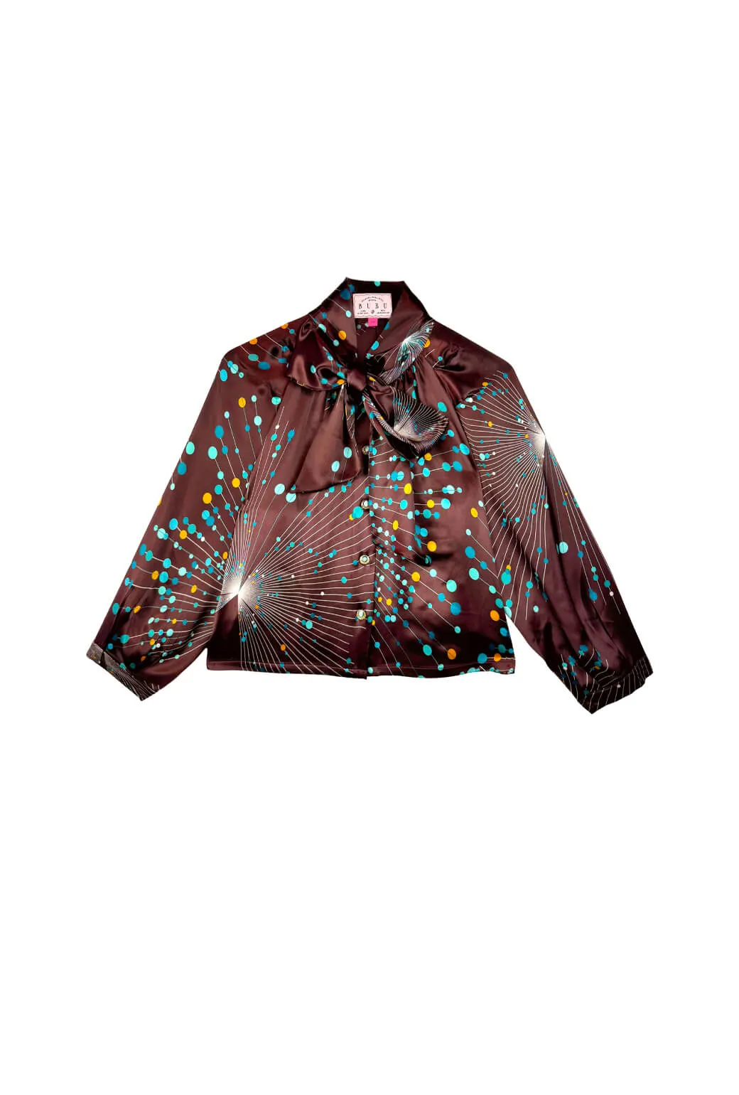 Sweat Absorbent Inner Layer Cropped Big Bow Blouse - Sputnik