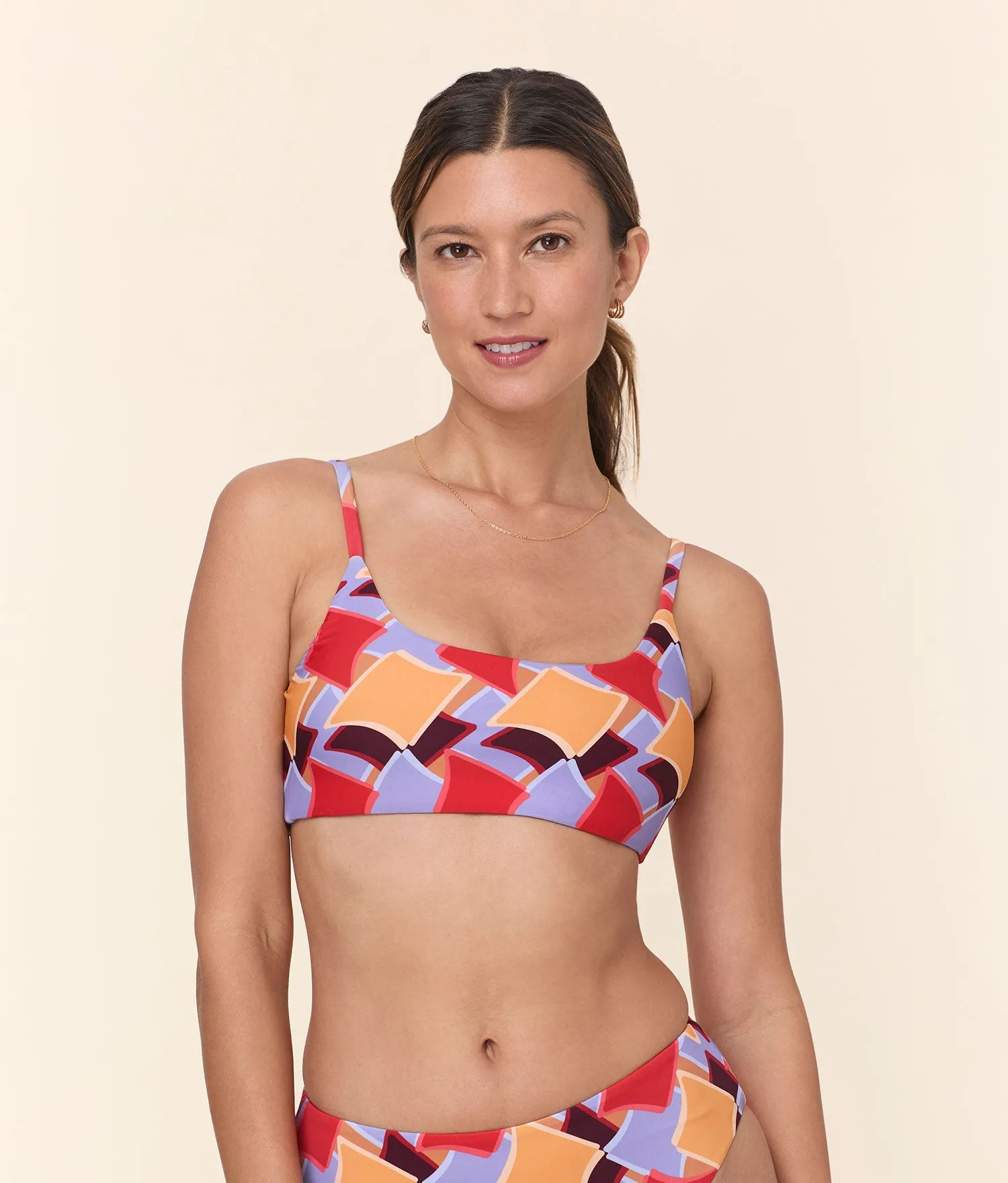 The Maui Bikini Top - Eco Nylon - Mod Geo Quick Drain Technology