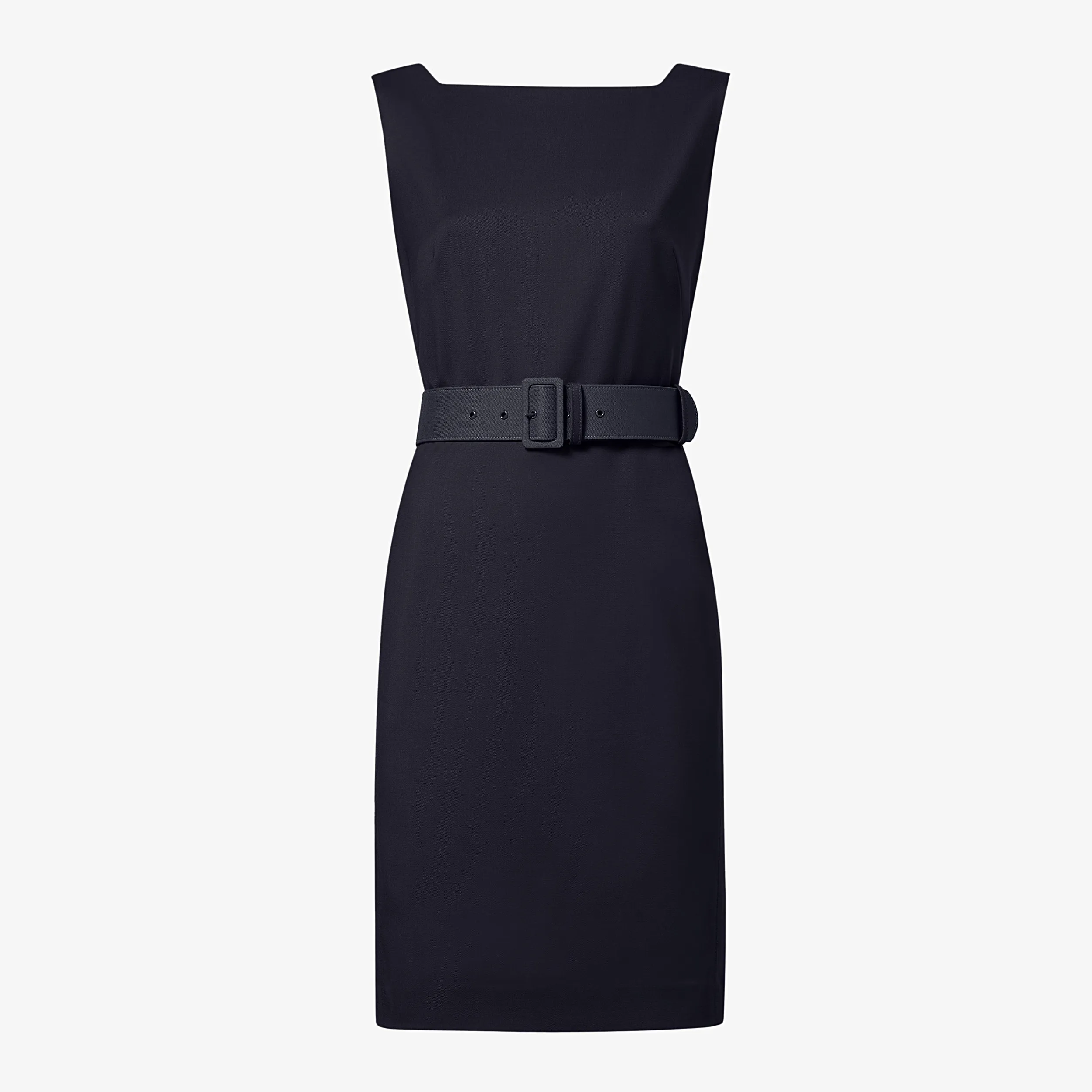 Cynthia Dress - Washable Wool Twill :: Dark Navy Thermal Insulation Core