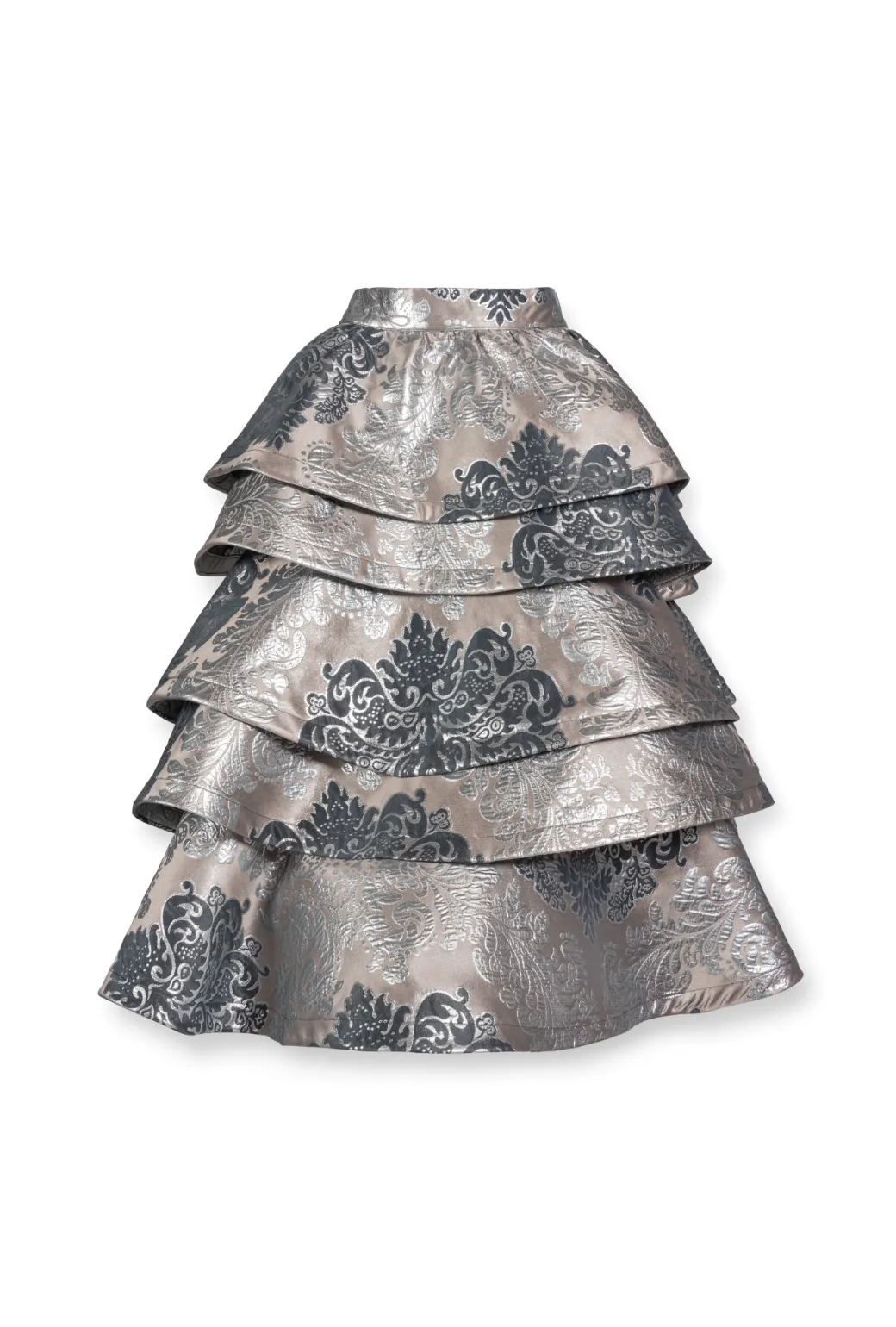 SAMPLE - MIDI Teagan Skirt - Damask Brocade Durable Seam Construction Comfort waistband