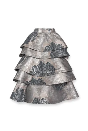 SAMPLE - MIDI Teagan Skirt - Damask Brocade Durable Seam Construction Comfort waistband