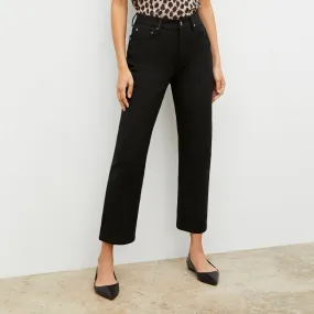 Daria '90s Jean - Eco Better Than Denim :: Black Ribbed Knit Fabric