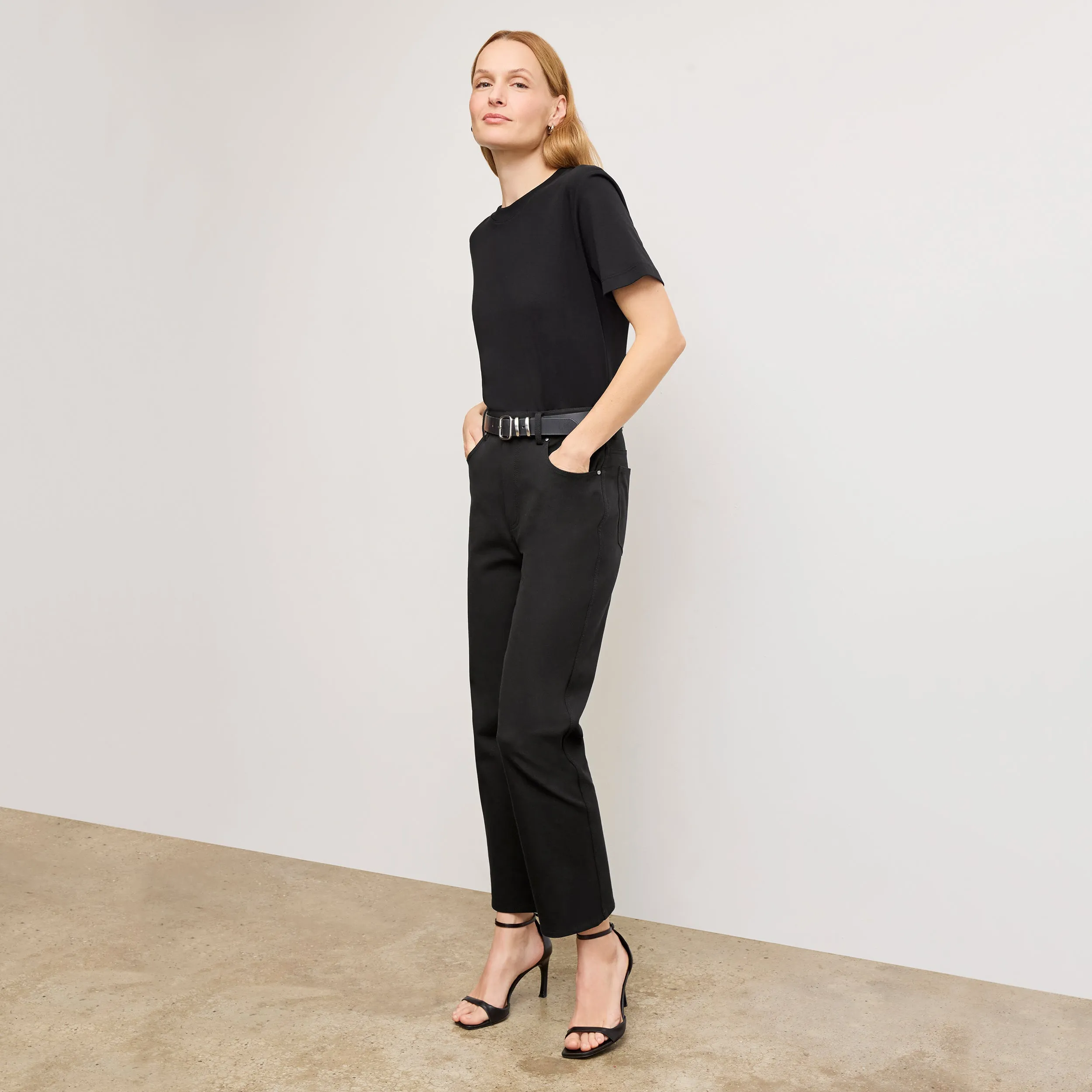 Daria '90s Jean - Eco Better Than Denim :: Black Versatile Base Layer Compression Fit Technology