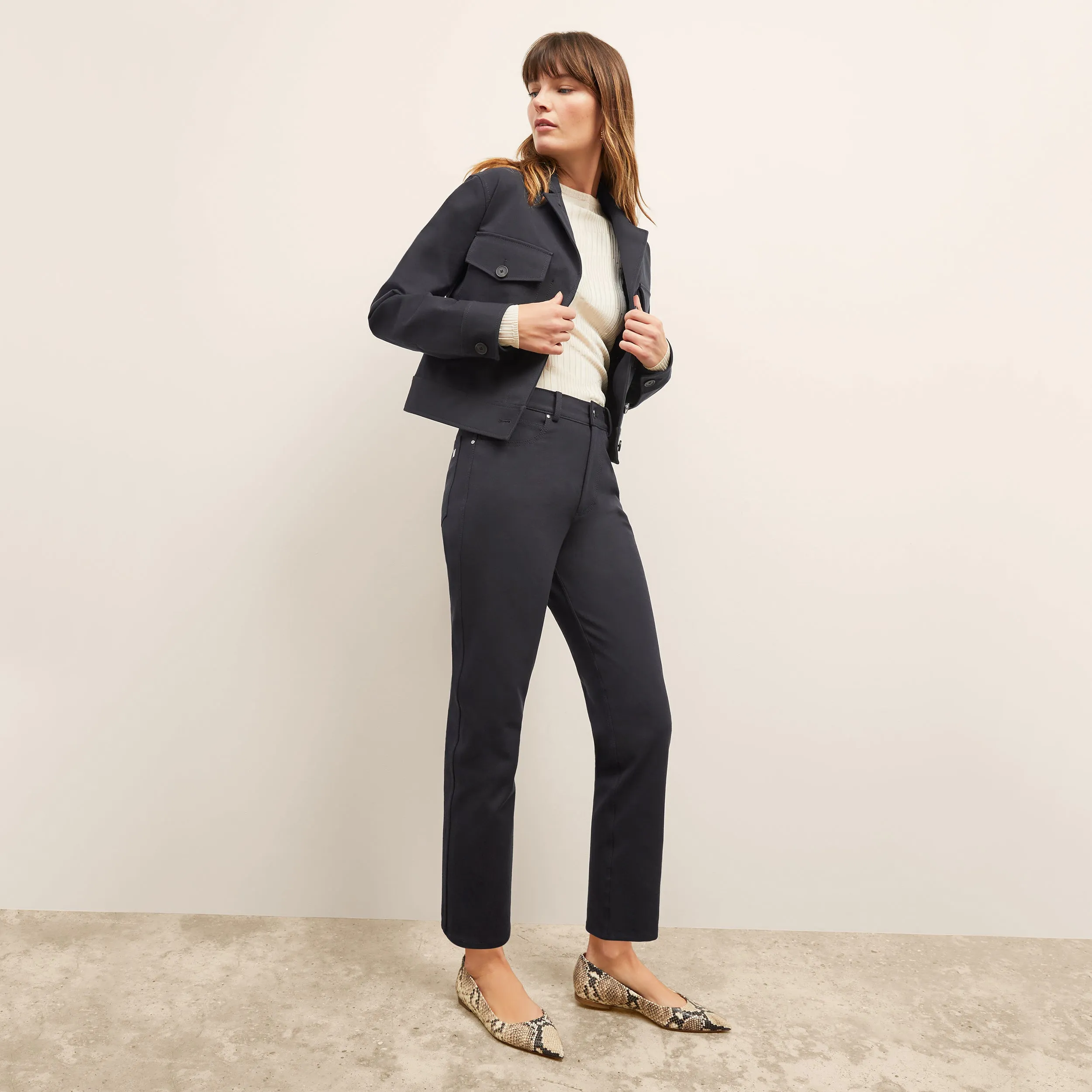 AthleisureInspired Daria '90s Jean - Eco Better Than Denim :: Ink Soft Microfiber Fabric