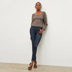 Dawn Top - Sharkskin :: Mink Two Tone Weave