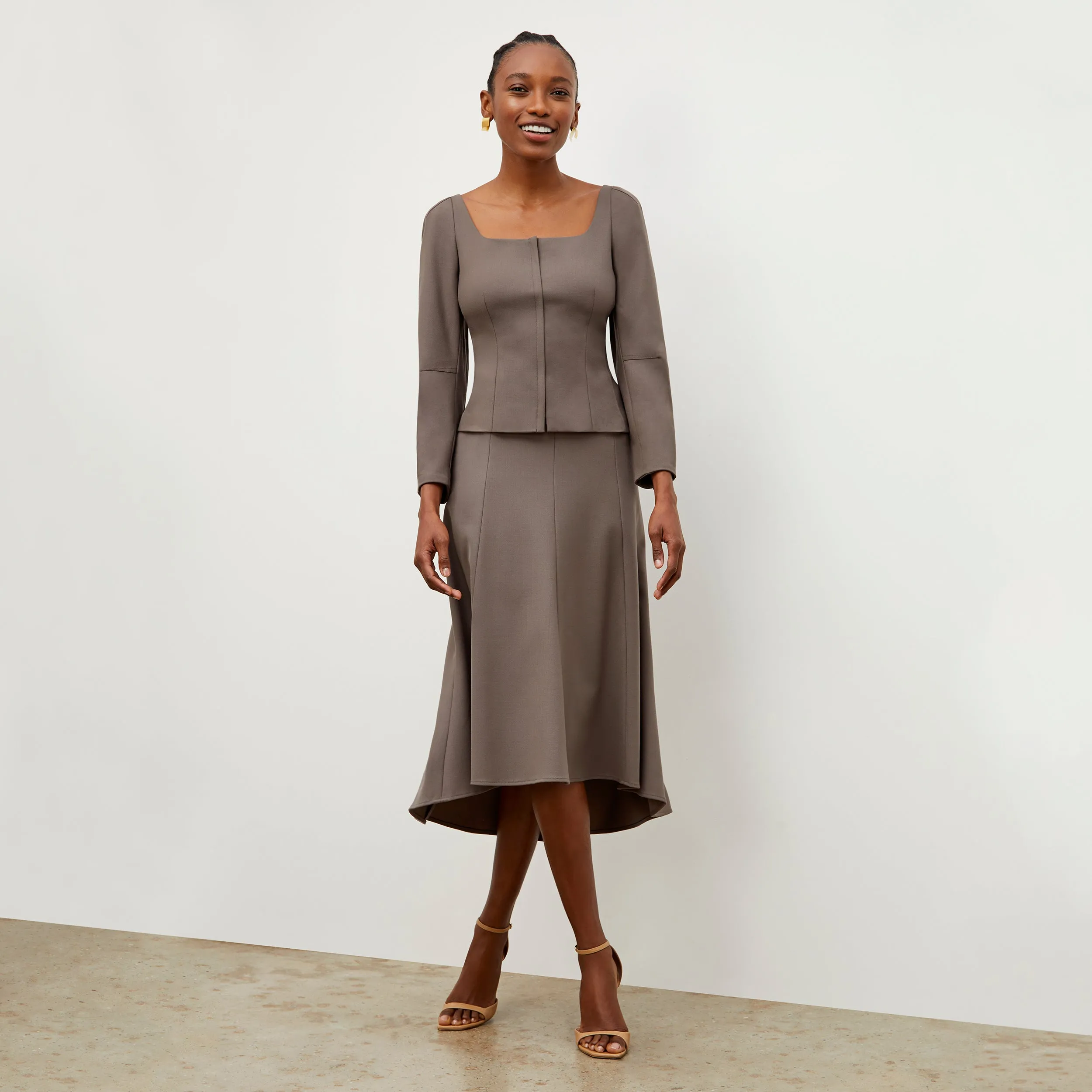 Dawn Top - Sharkskin :: Mink QuickDry