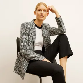 Anti Fade Technology Adjustable Cuff Dolly Jacket - Check Plaid Sharkskin :: Multi