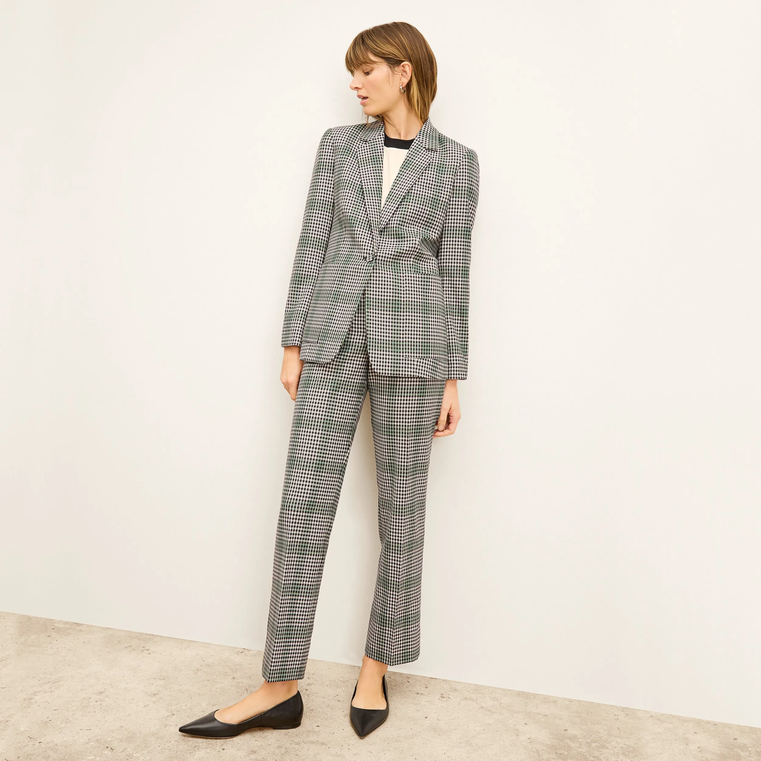 Comfortable Fabric Dolly Jacket - Check Plaid Sharkskin :: Multi