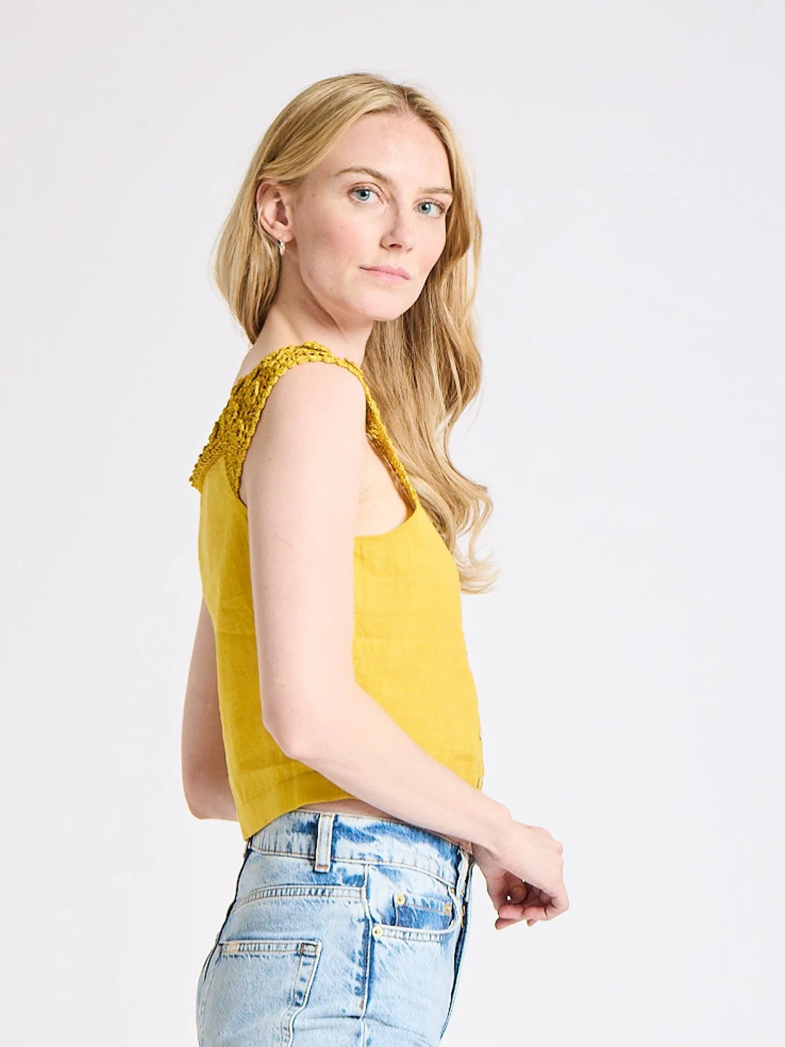 Catherine Top in Marigold EcoFriendly Dye