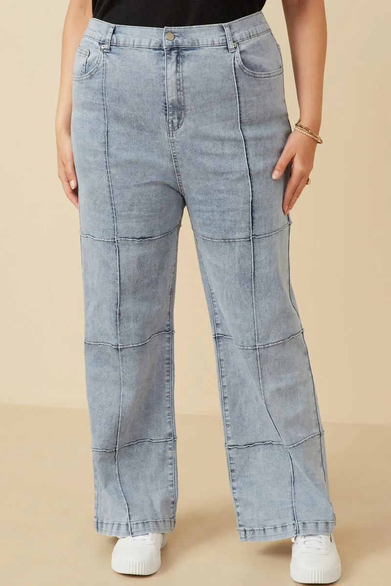 No Irritation Seams Smart Motion Washed Paneled Detail Denim Jeans