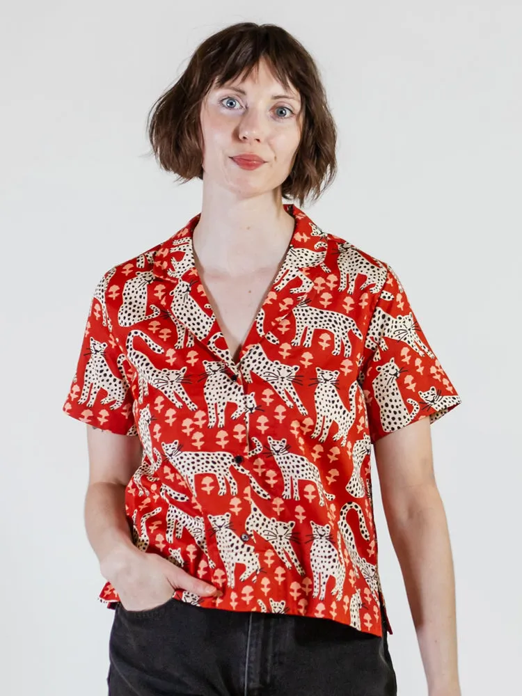 Camp Shirt - Poppy Leopard NeutralPalette