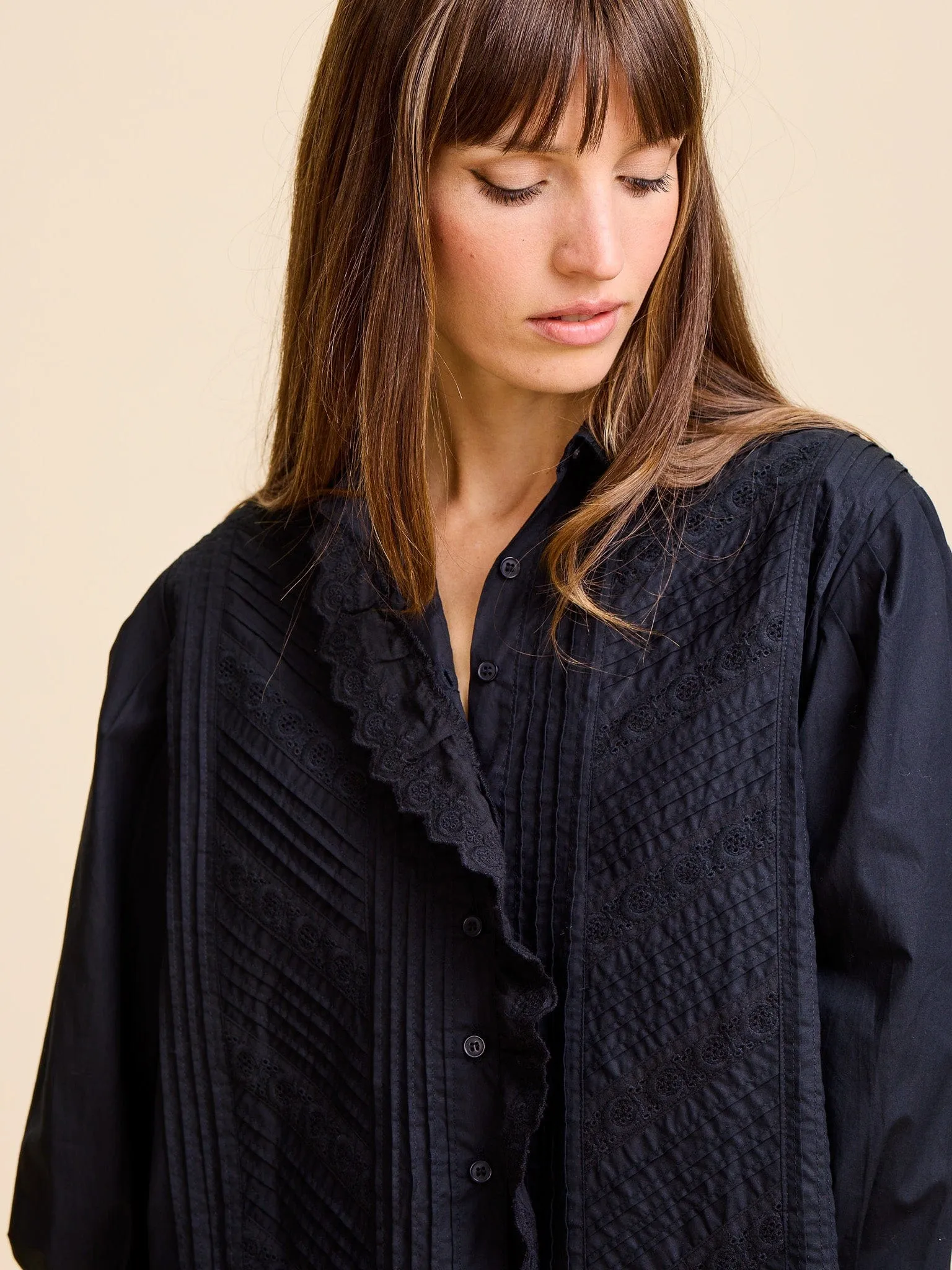 Georgina Top in Black HighElasticity Snag Free Fabric