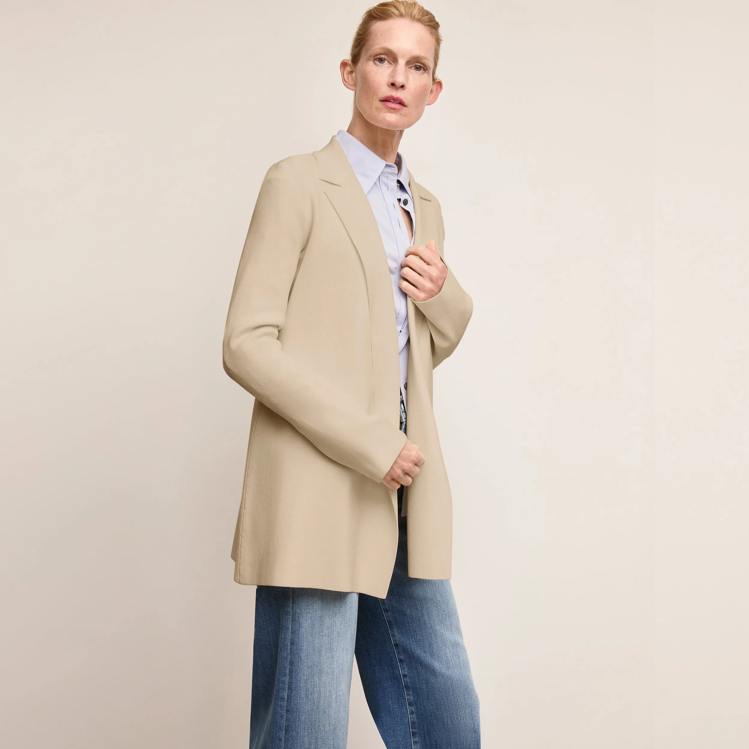 Merritt Wrap Jardigan :: Latte Noise Free Zippers