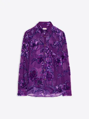 Fitted sheer shirt Relaxed Hoodie