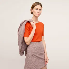 Choe Top - Eco 365Knit :: Apricot Layered Collar Design