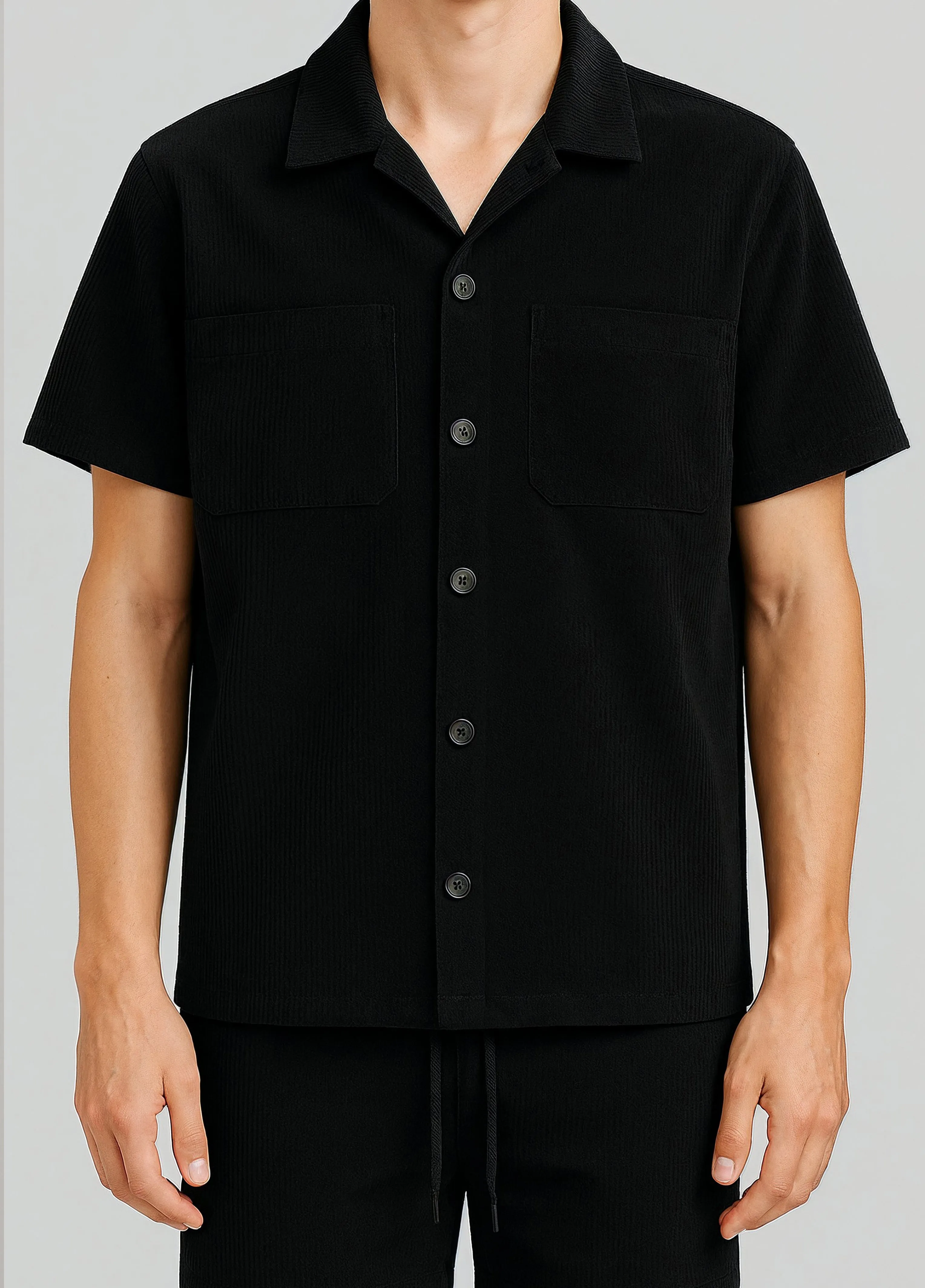 DRT Corduroy Shirt HygienicCoating FlexibleCollarStructure