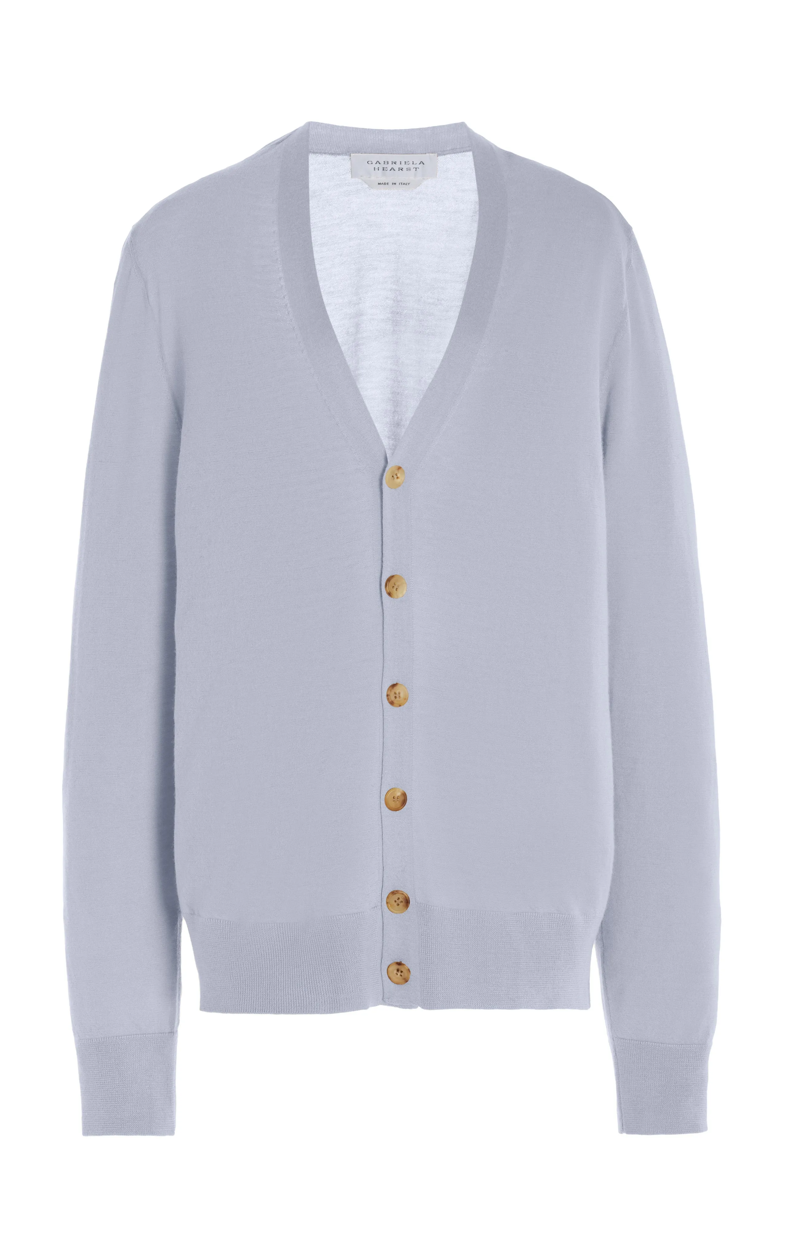 Duke Knit Cardigan in Halogen Blue Cashmere Moisture Wicking Technology